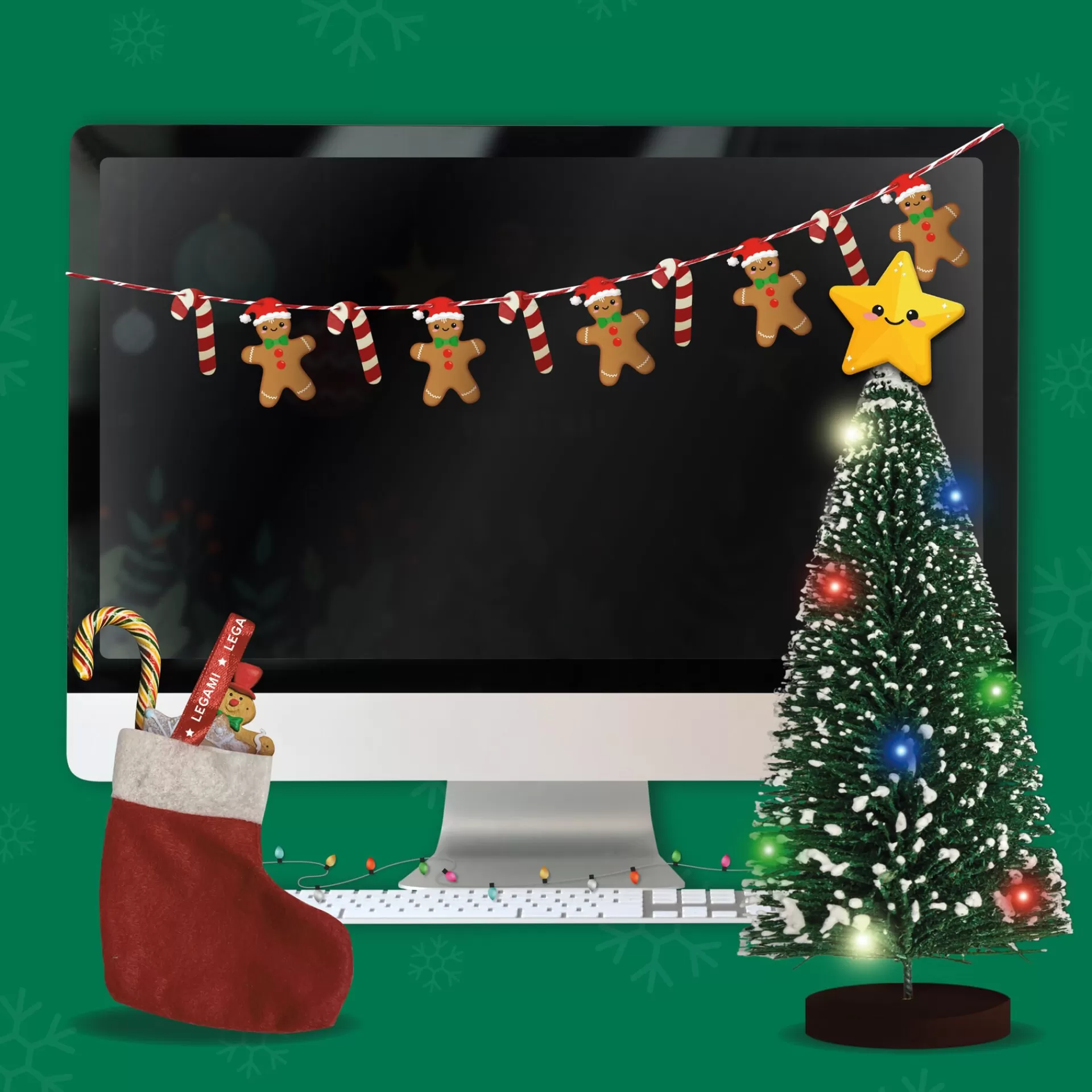 Legami Milano Kit Decorazioni Natalizie da Scrivania- Accessori Natalizi