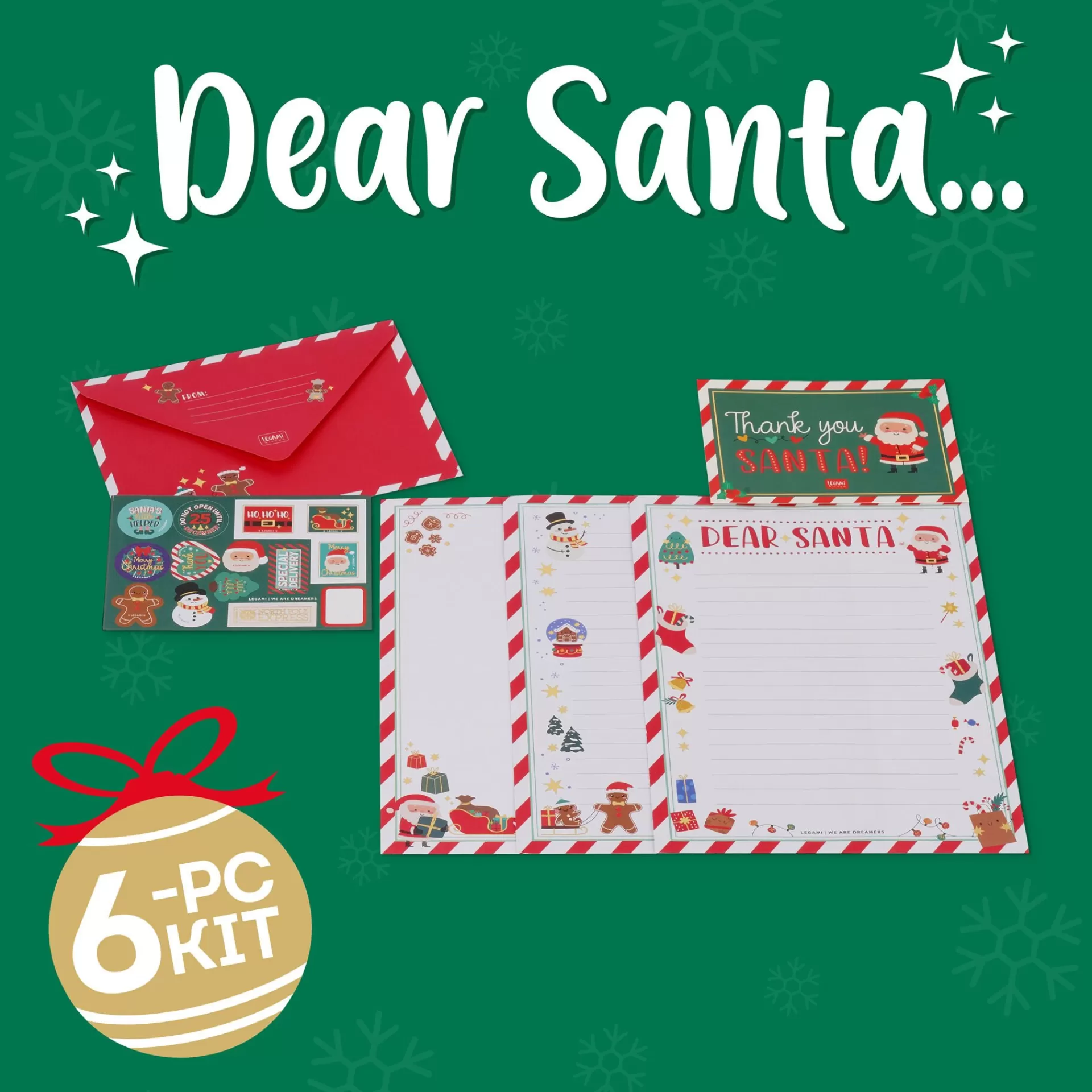 Legami Milano Kit per Lettera a Babbo Natale- Accessori Natalizi