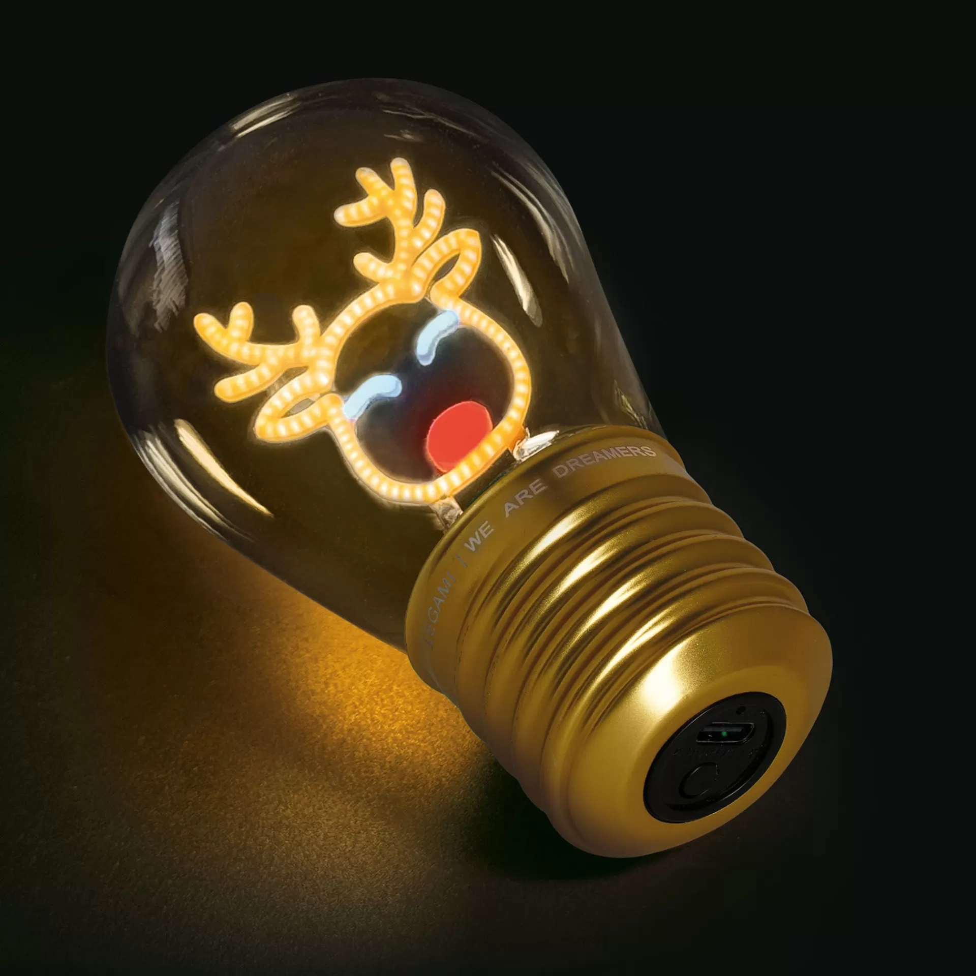 Legami Milano Lampada da Tavolo a Forma di Lampadina - Bulb Fiction- Lampade | Luci Decorative