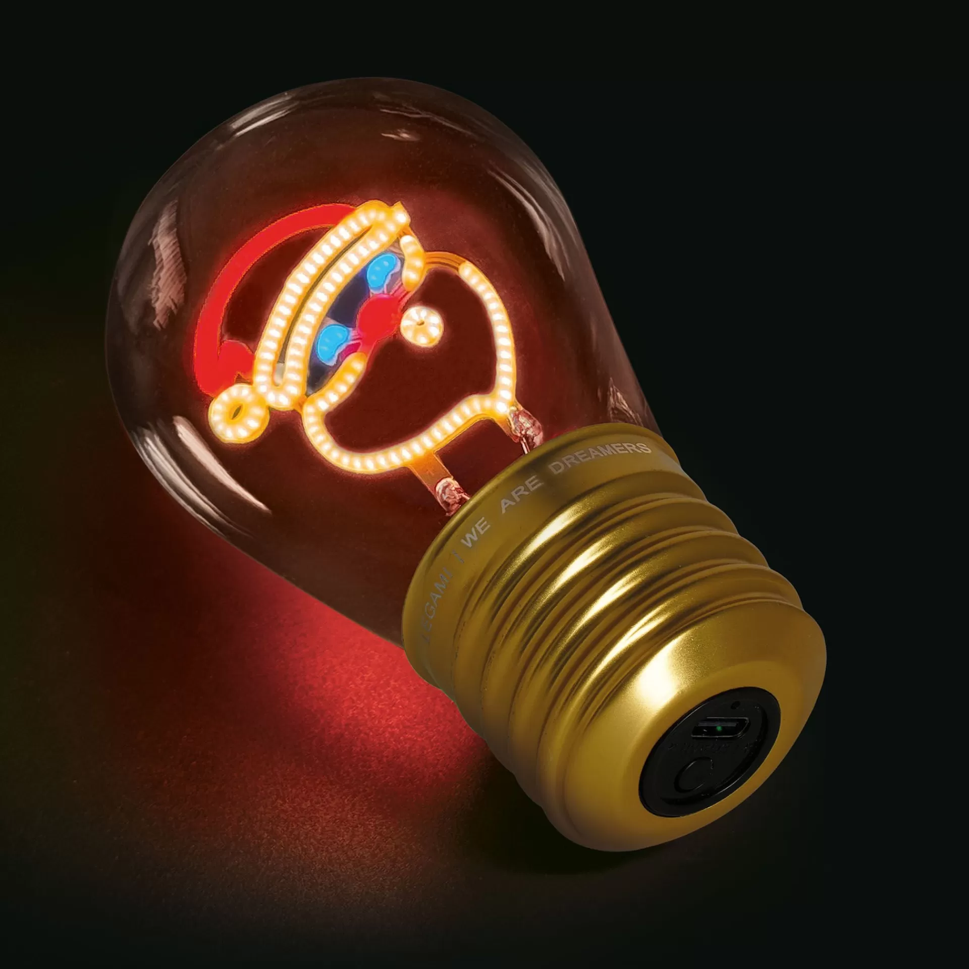 Legami Milano Lampada da Tavolo a Forma di Lampadina - Bulb Fiction- Lampade | Accessori Natalizi