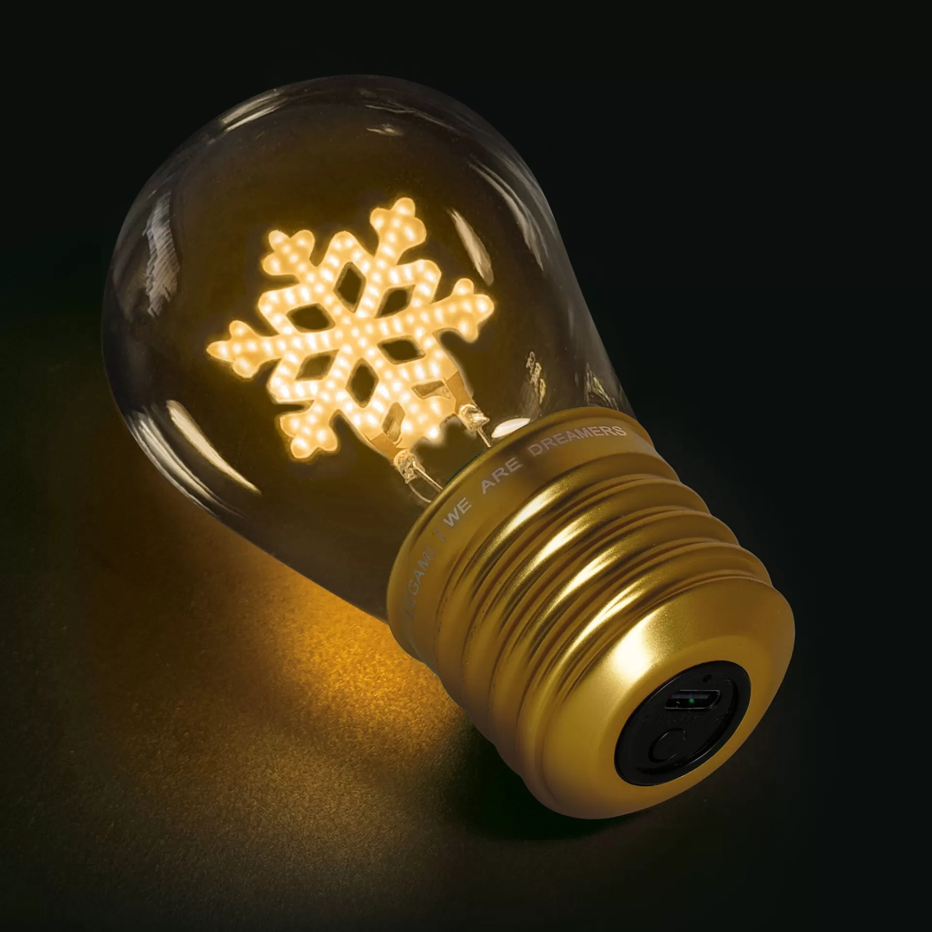 Legami Milano Lampada da Tavolo a Forma di Lampadina - Bulb Fiction- Luci Decorative | Accessori Natalizi