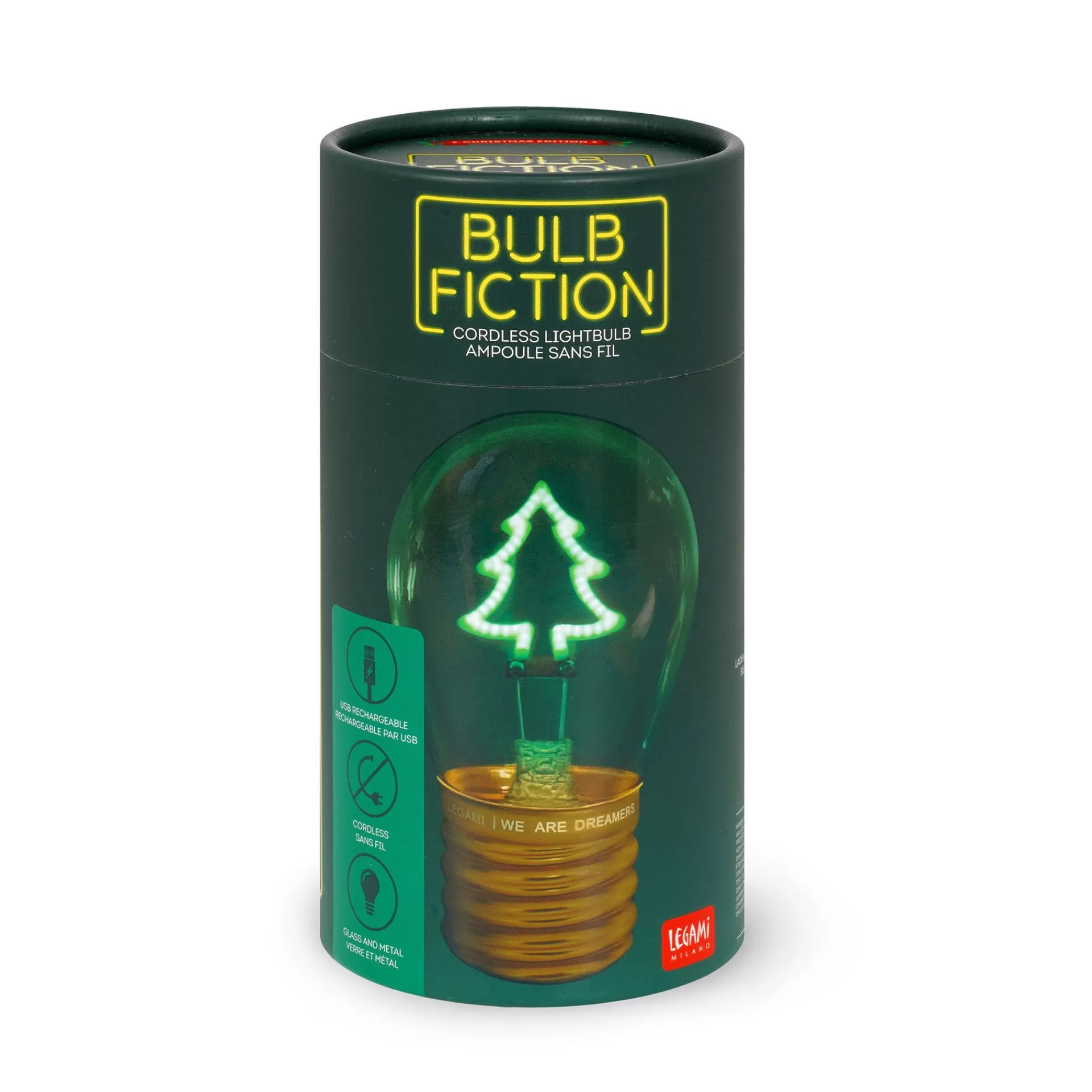 Legami Milano Lampada da Tavolo a Forma di Lampadina - Bulb Fiction- Lampade | Luci Decorative