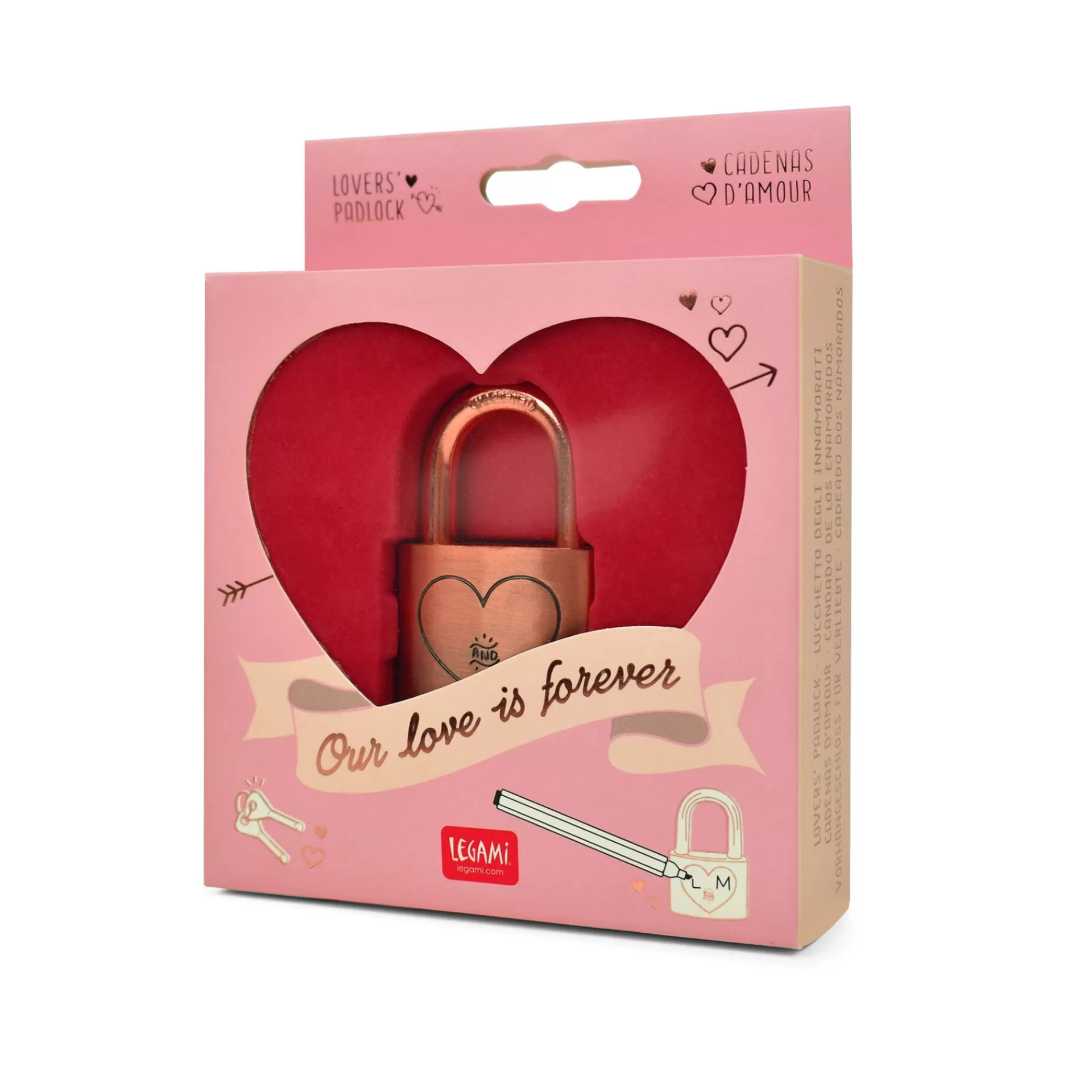 Legami Milano Lucchetto Degli Innamorati - Our Love Is Forever- Giochi