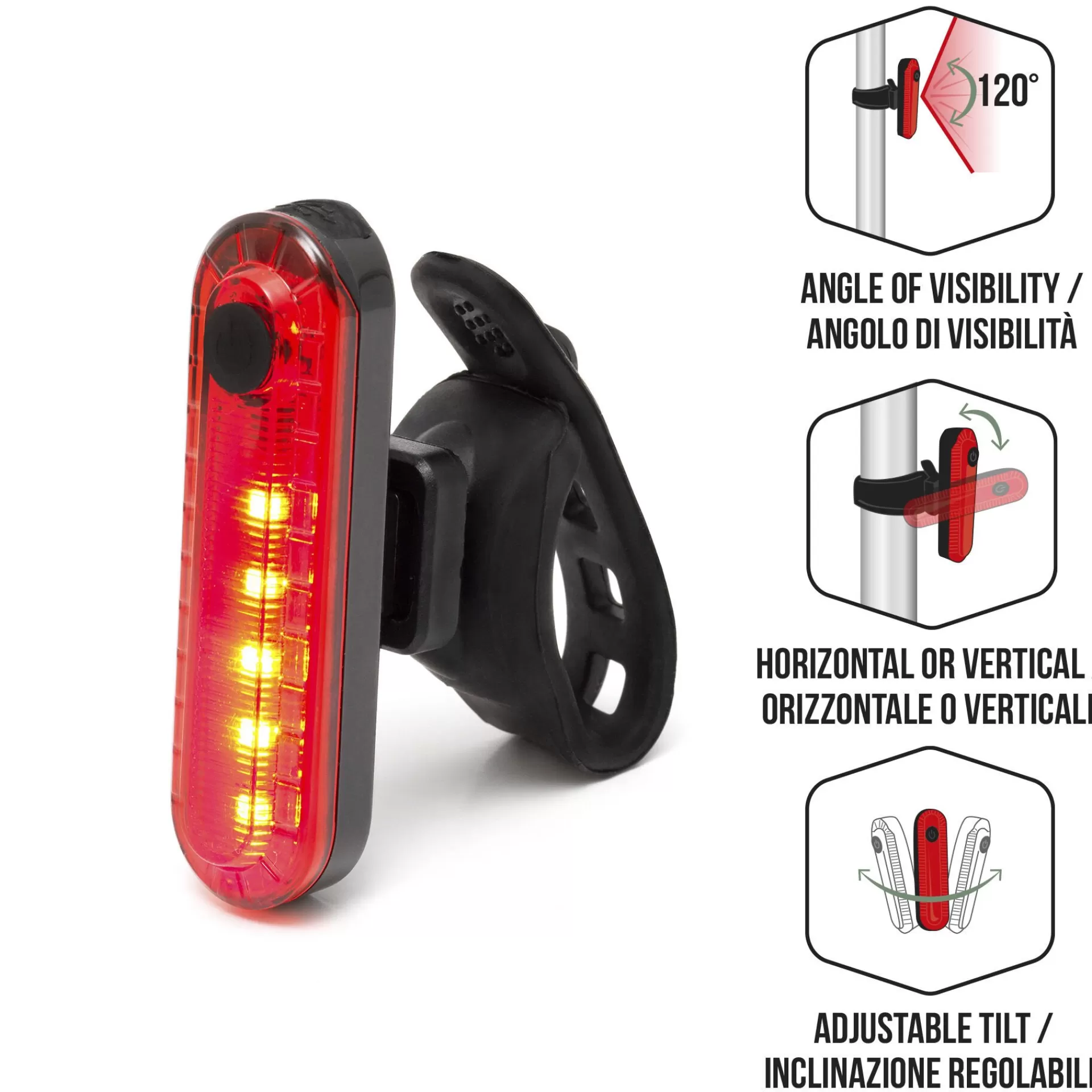 Legami Milano Luce Posteriore per Bicicletta- Accessori Bici