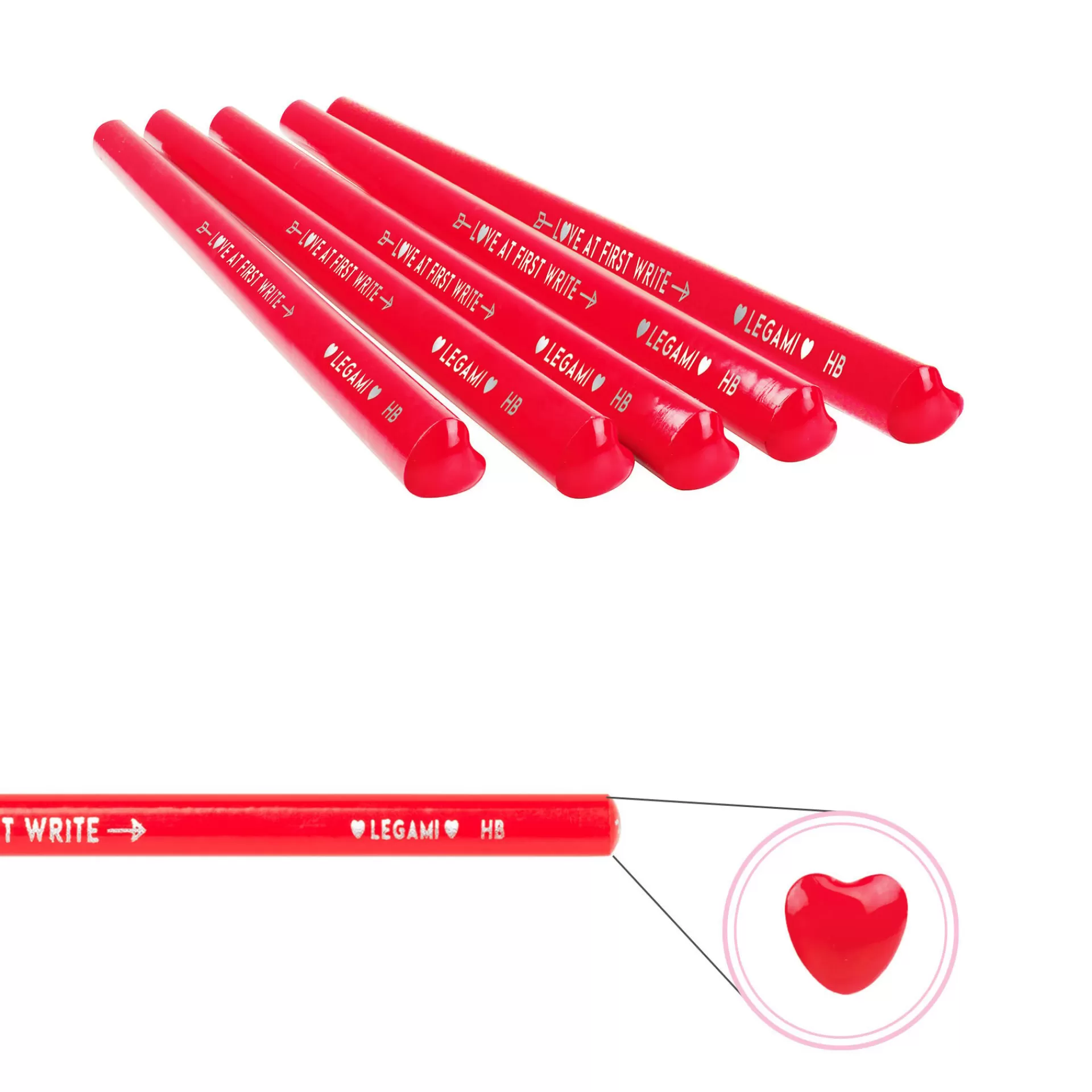 Legami Milano Matita a Forma di Cuore - Love at First Write- Matite E Pastelli