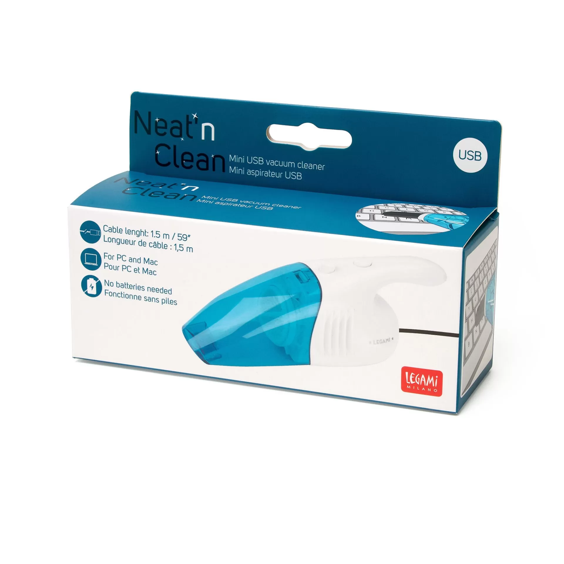 Legami Milano Mini Aspirapolvere Usb- Accessori Per Smartphone Pc Tablet