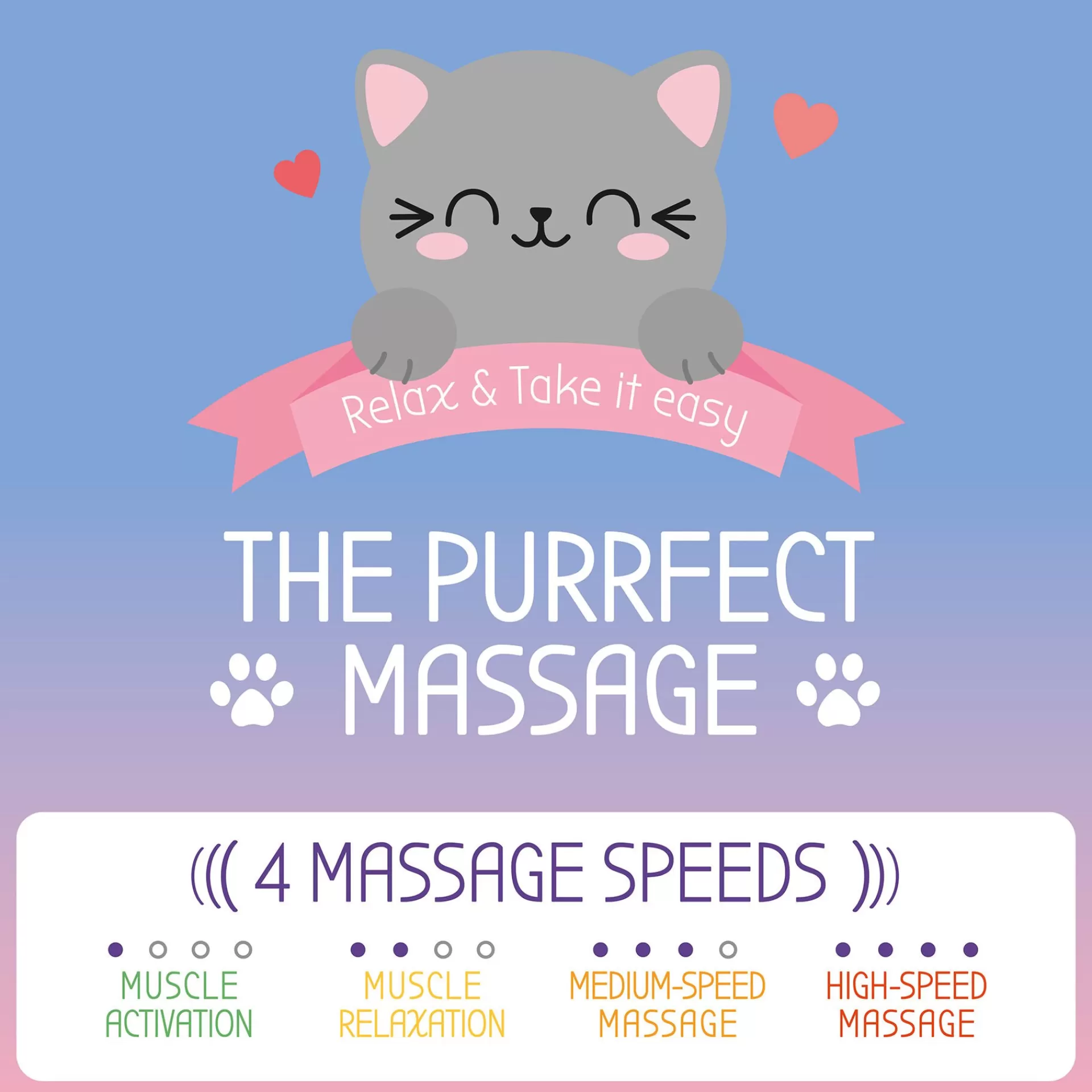 Legami Milano Mini Massaggiatore Elettrico - The Purrfect Massage- Relax | Viso E Corpo