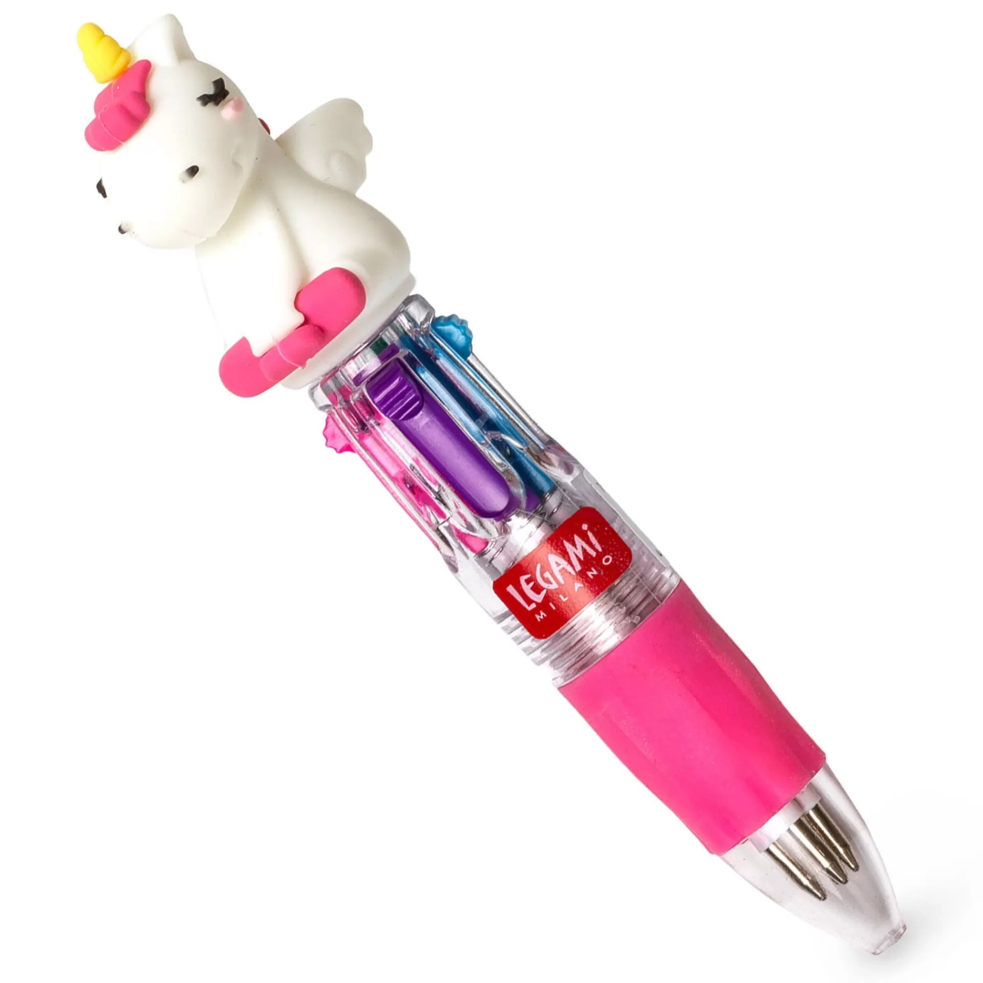 Legami Milano Mini Penna a Sfera 4 Colori - Mini Magic Rainbow- Penne A Sfera E Gel