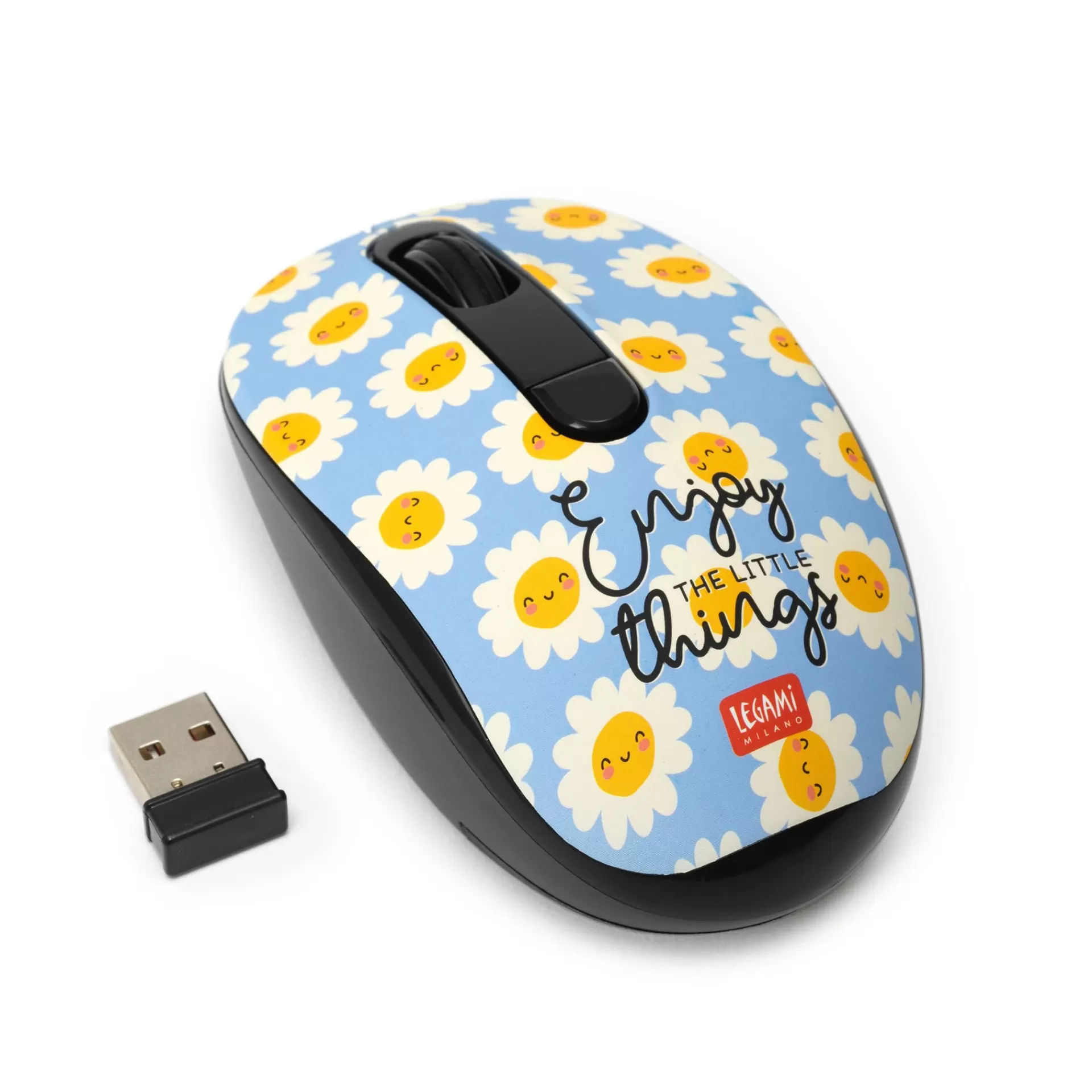 Legami Milano Mouse Wireless con Ricevitore USB- Accessori Per Smartphone Pc Tablet