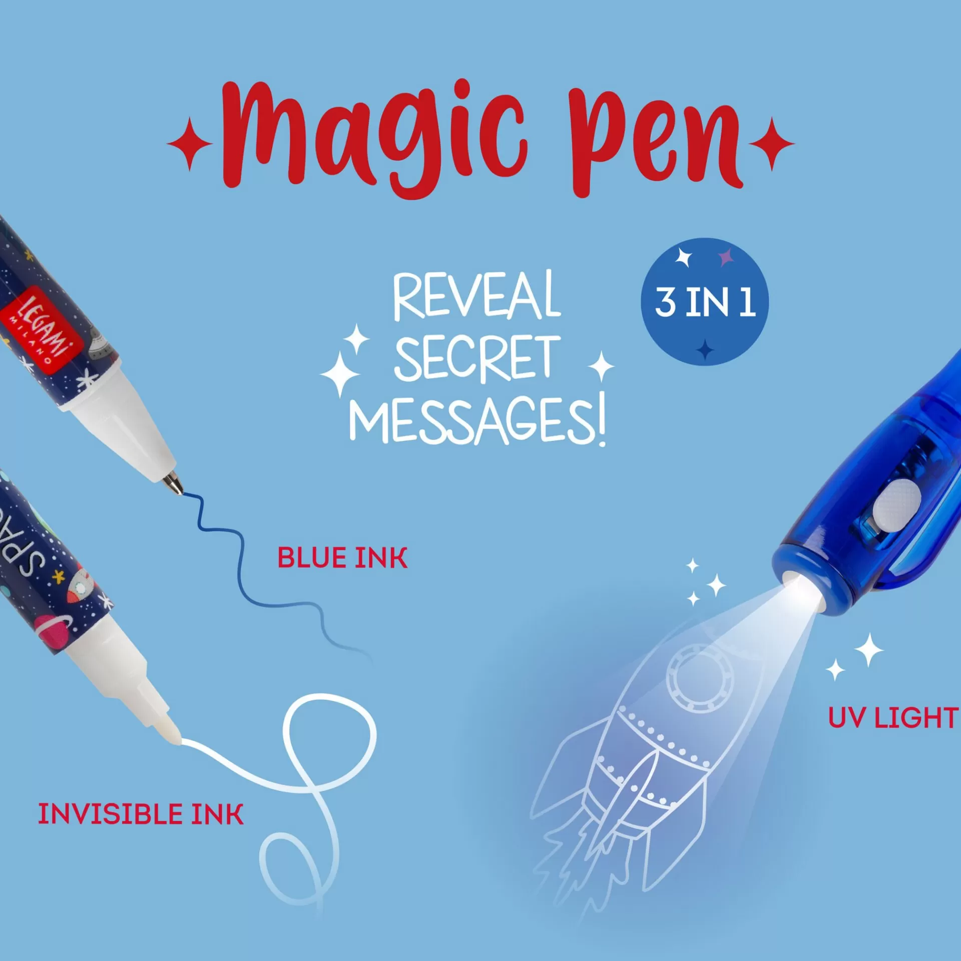 Legami Milano Penna con Inchiostro Invisibile - Magic Pen- Penne A Sfera E Gel