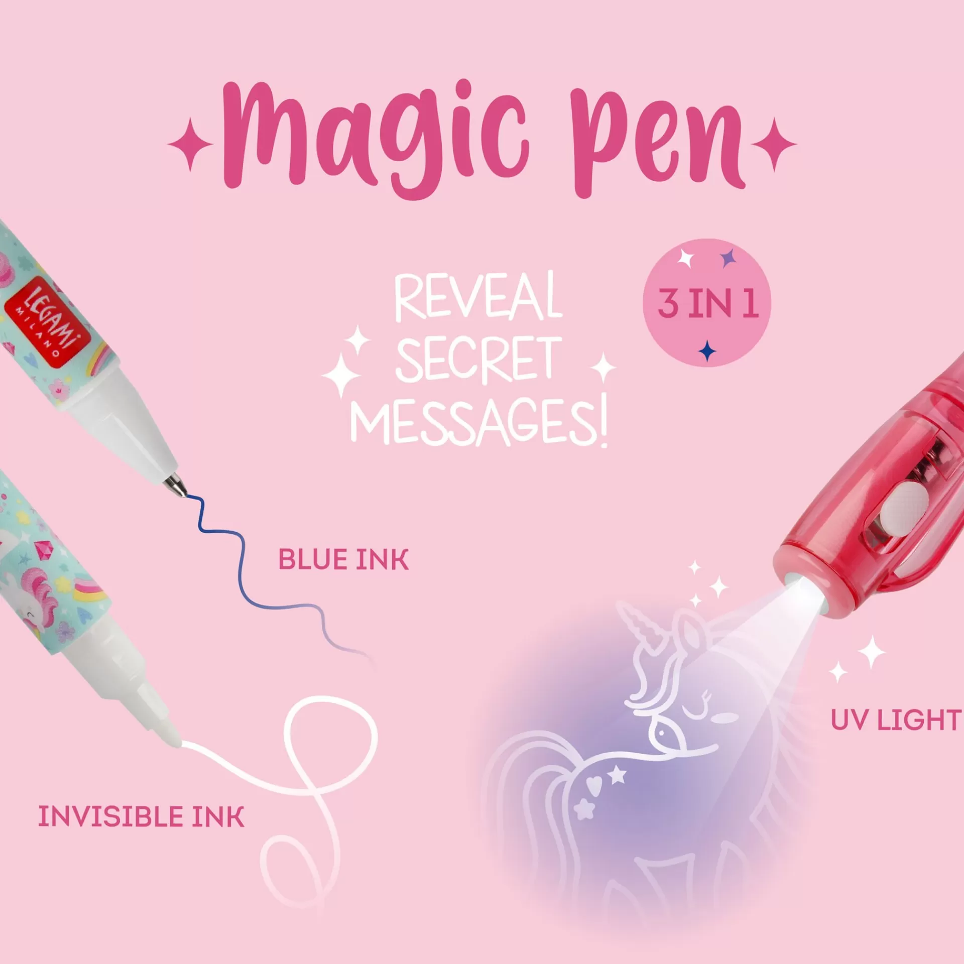 Legami Milano Penna con Inchiostro Invisibile - Magic Pen- Penne A Sfera E Gel