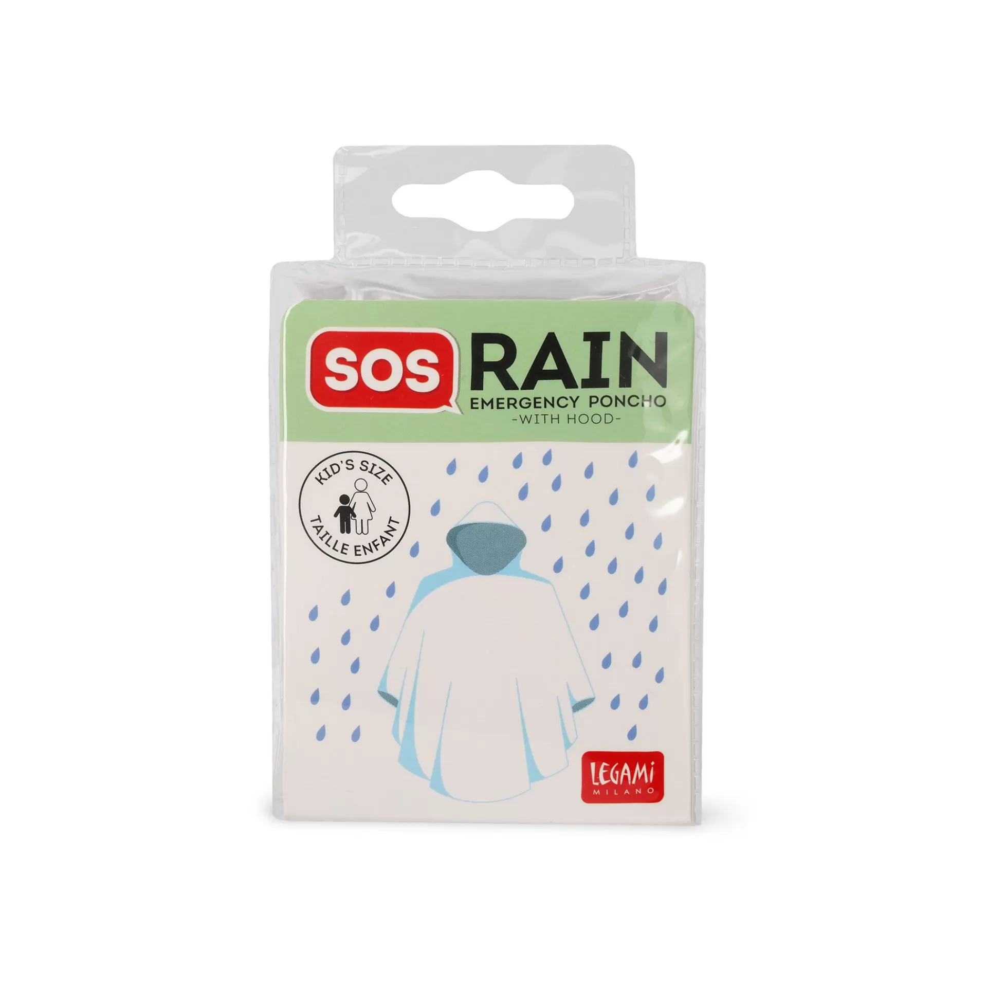 Legami Milano Poncho Impermeabile per Bambini - SOS Rain-Kid's size- Altri Accessori