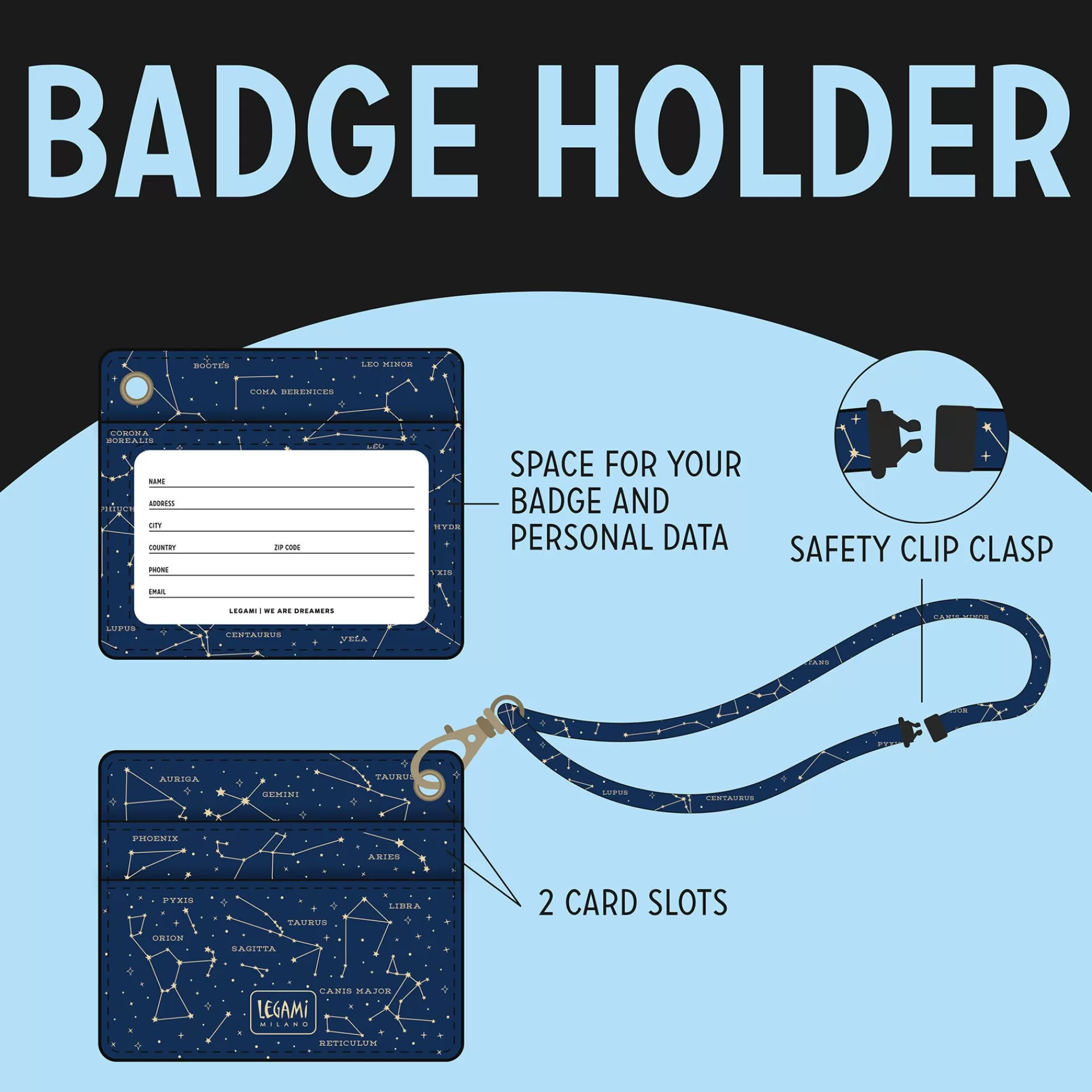 Legami Milano Porta Badge- Accessori Viaggio | Portadocumenti