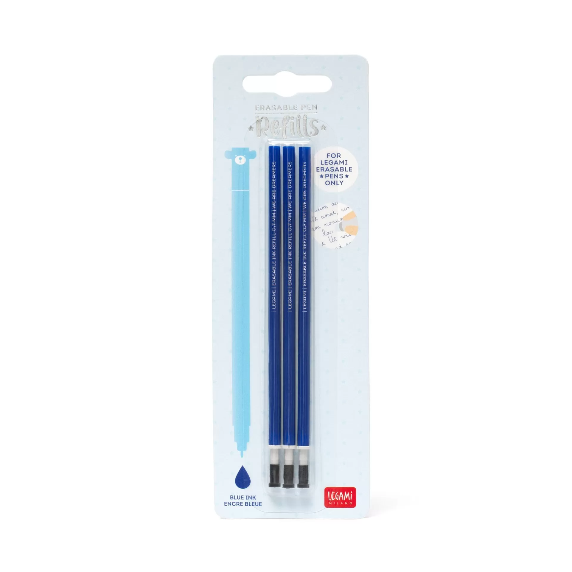 Legami Milano Refill per Penna Gel Cancellabile - Erasable Pen- Relax | Have Fun