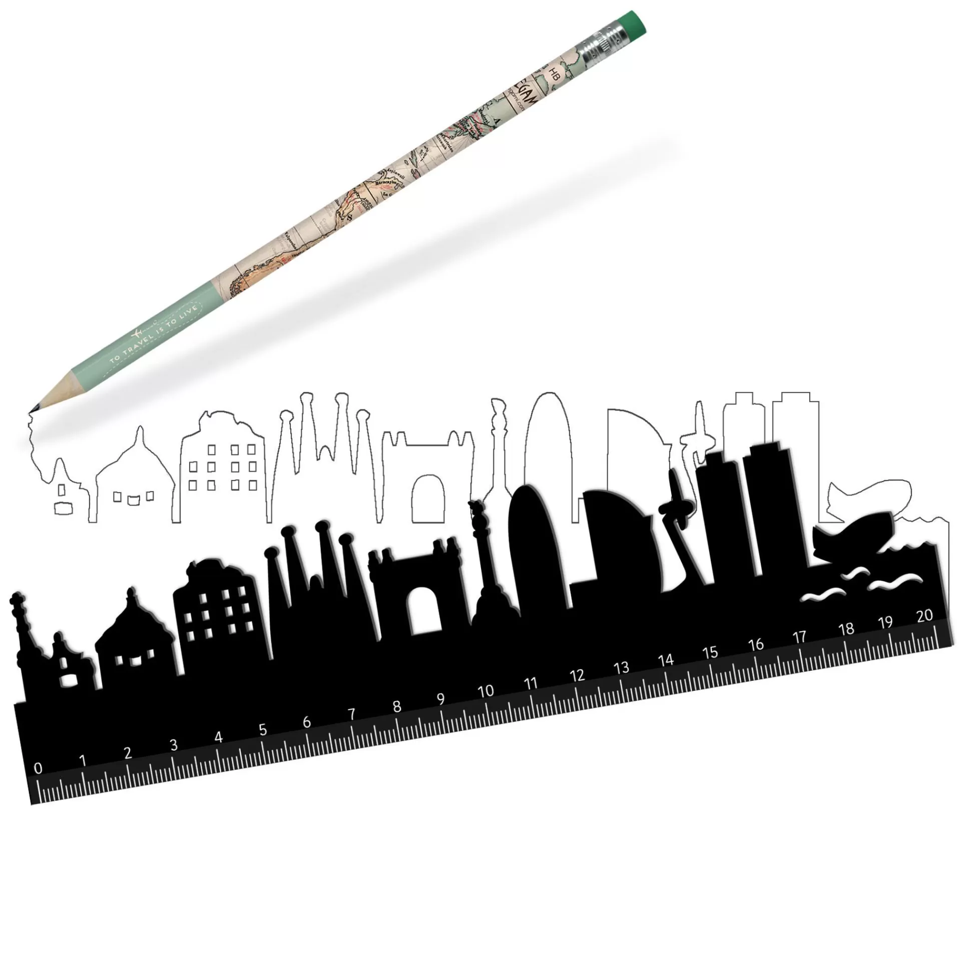 Legami Milano Righello - Follow The Skyline- Righelli