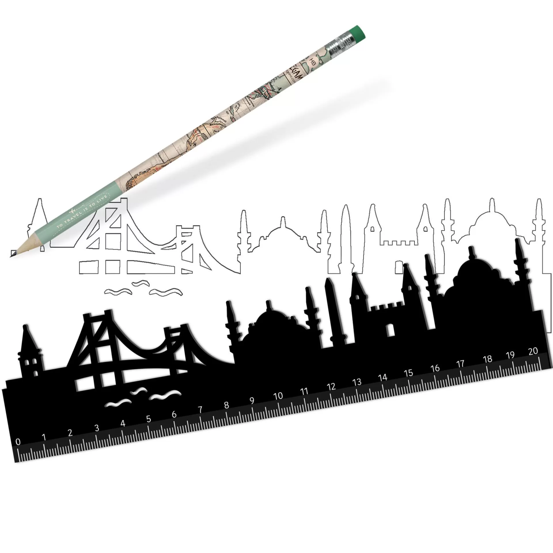 Legami Milano Righello - Follow The Skyline- Righelli