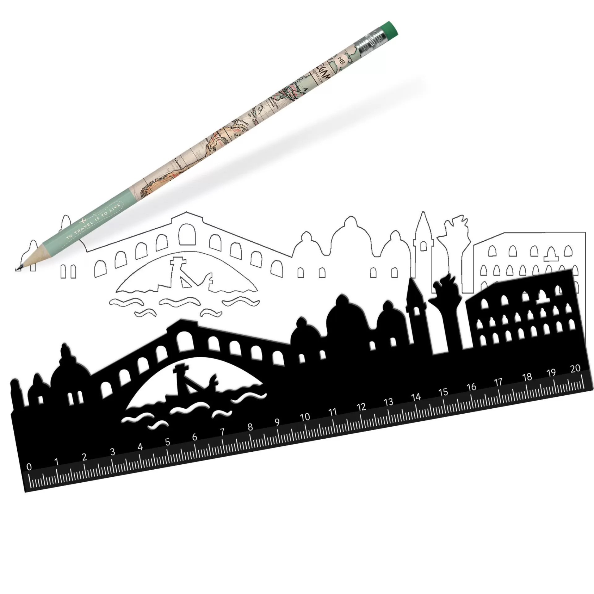 Legami Milano Righello - Follow The Skyline- Righelli