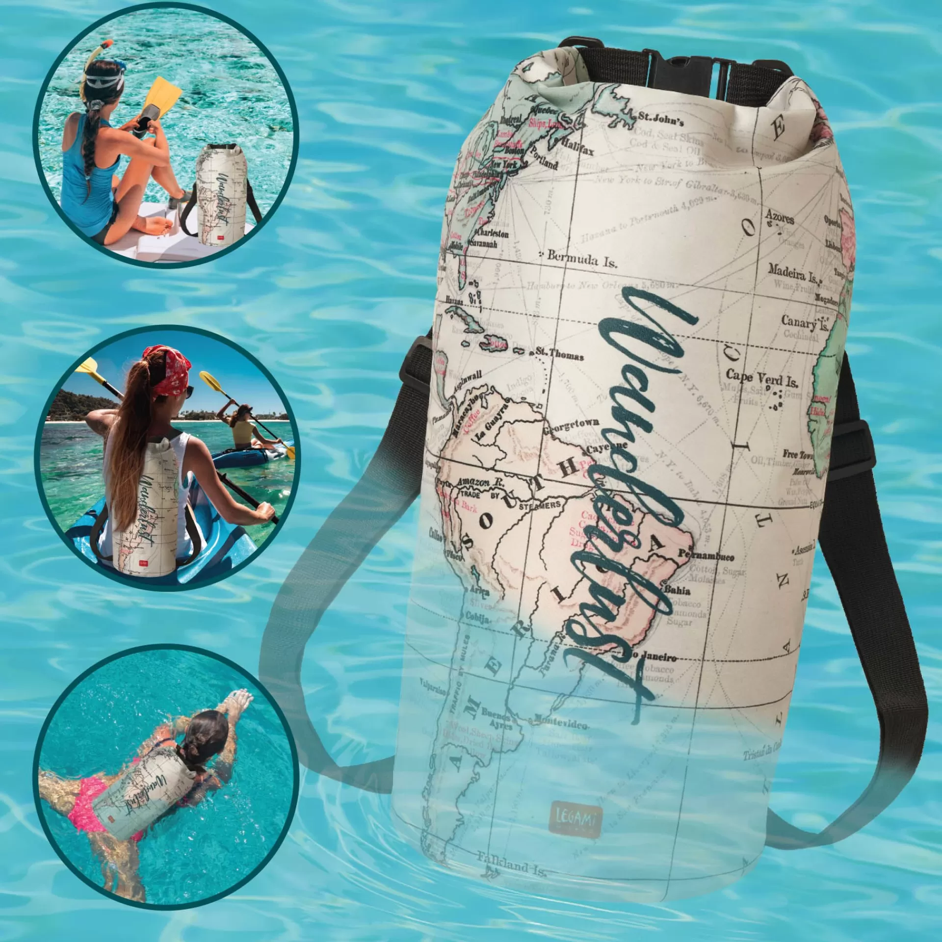 Legami Milano Sacca Impermeabile - 10 Litri - Dry Bag- Accessori Da Spiaggia | Borse