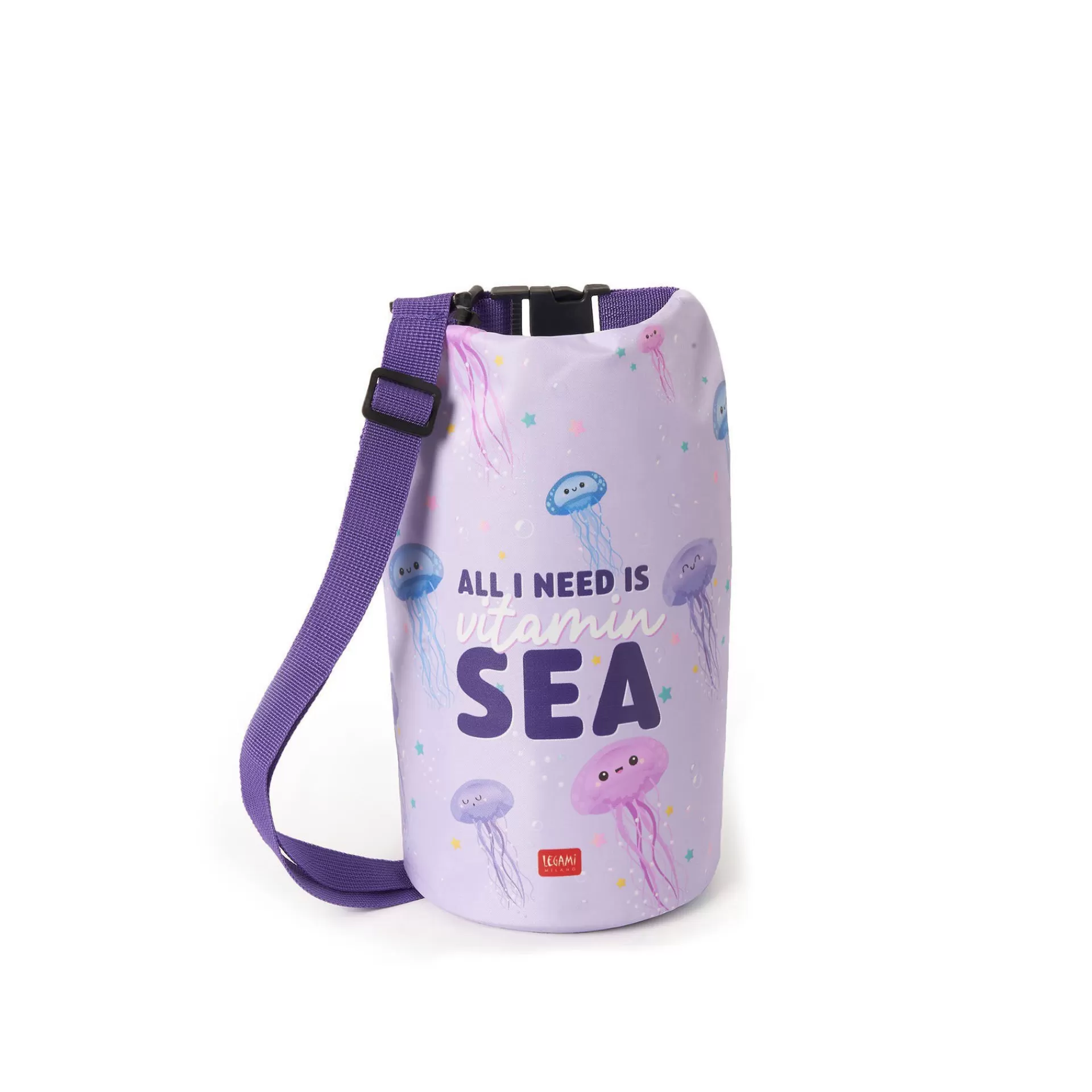 Legami Milano Sacca Impermeabile - 3 Litri - Good Vibes- Accessori Da Spiaggia | Borse