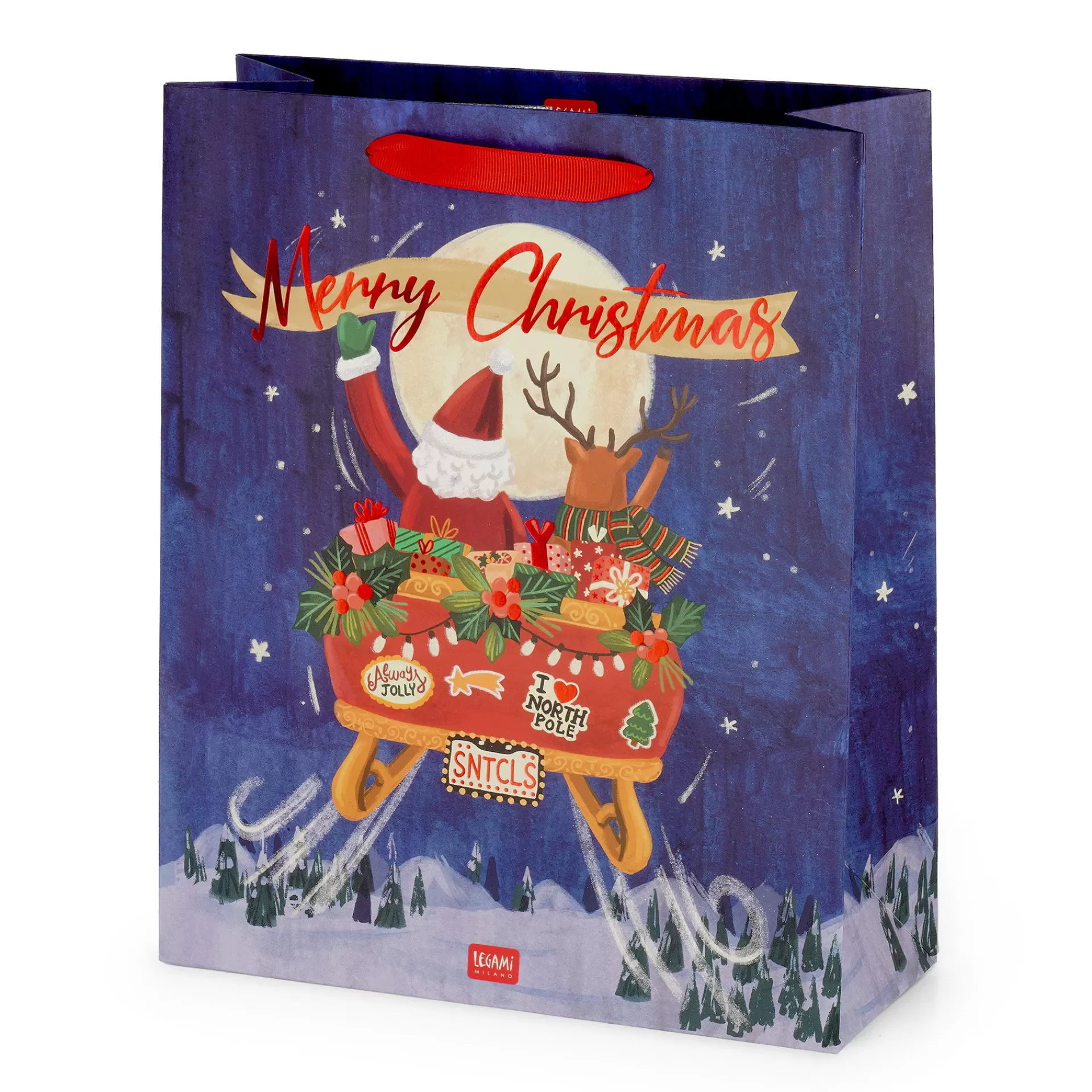 Legami Milano Sacchetto Regalo Natalizio - Large- Sacchetti Regalo Natalizi
