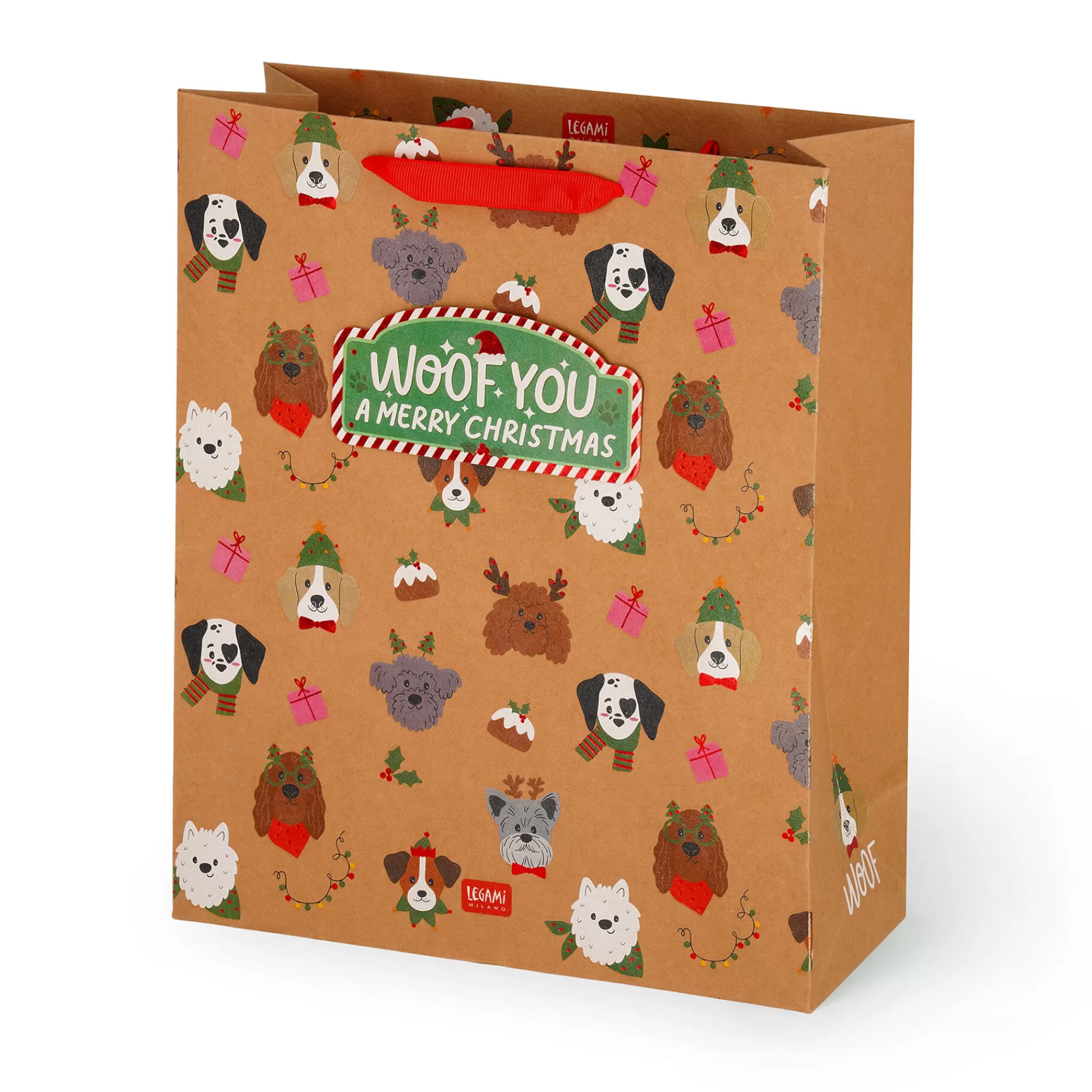 Legami Milano Sacchetto Regalo Natalizio - Large- Sacchetti Regalo Natalizi