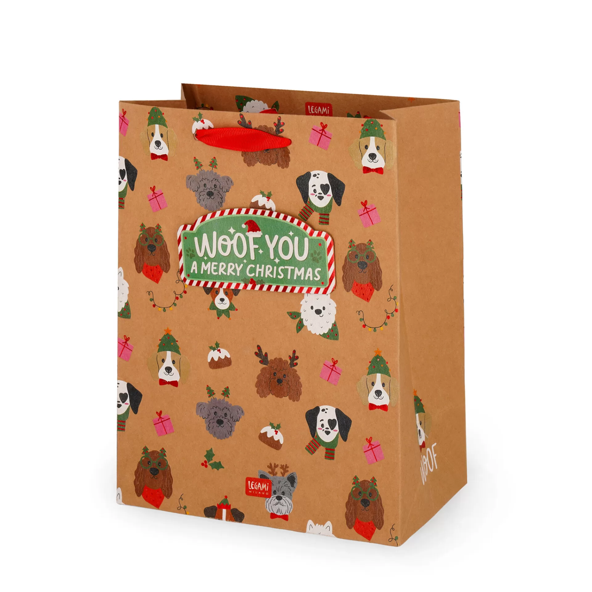 Legami Milano Sacchetto Regalo Natalizio - Medium- Sacchetti Regalo Natalizi