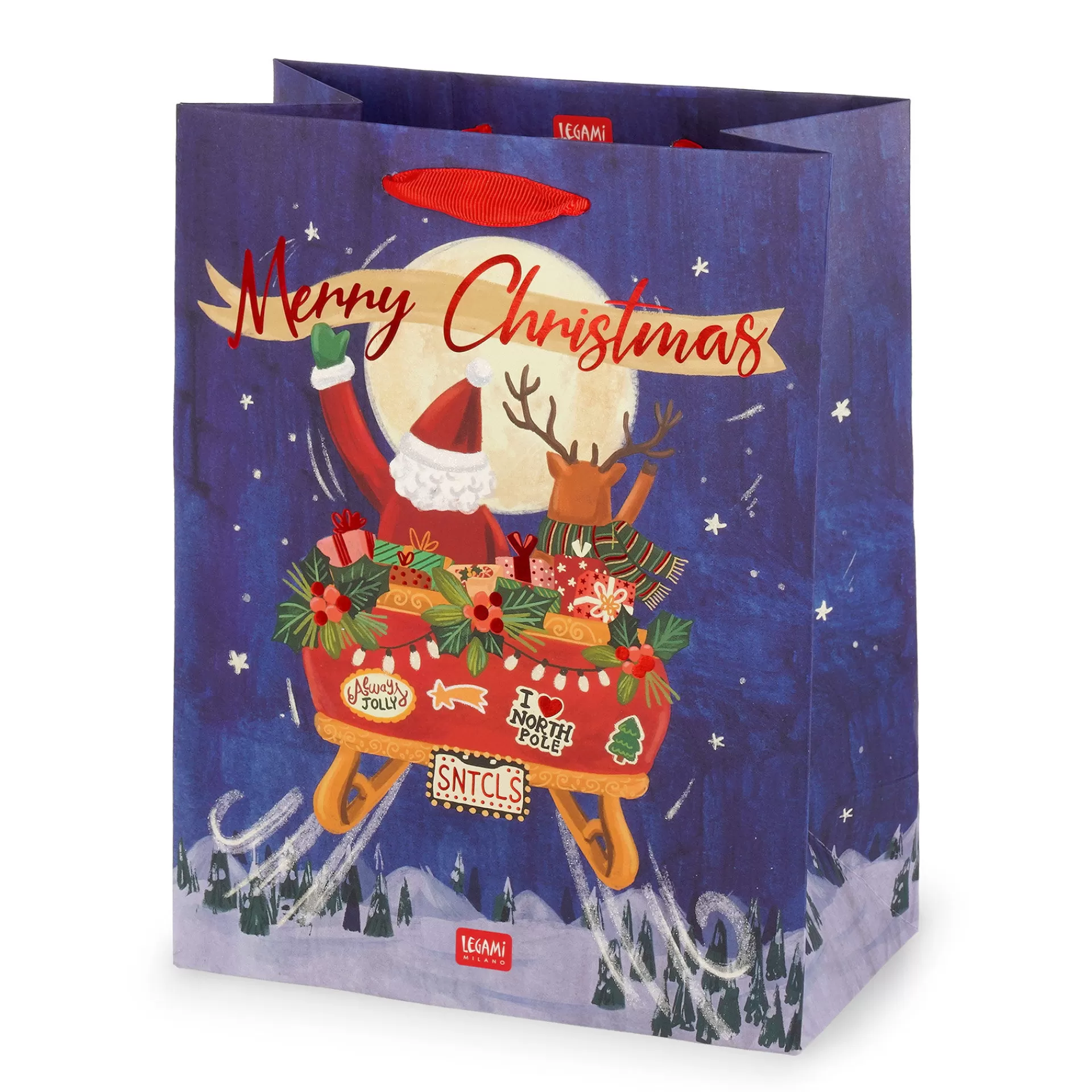 Legami Milano Sacchetto Regalo Natalizio - Medium- Sacchetti Regalo Natalizi