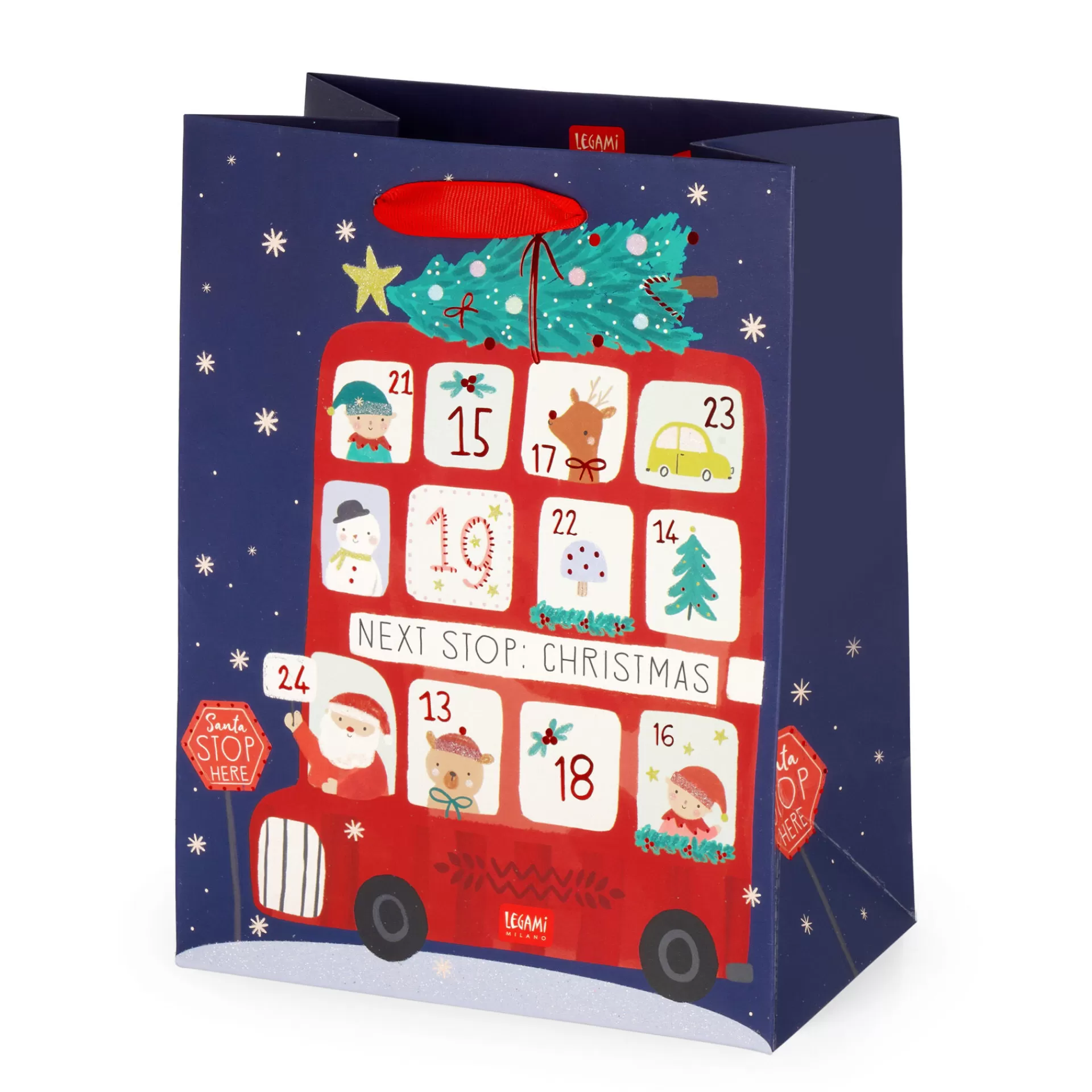 Legami Milano Sacchetto Regalo Natalizio - Medium- Sacchetti Regalo Natalizi