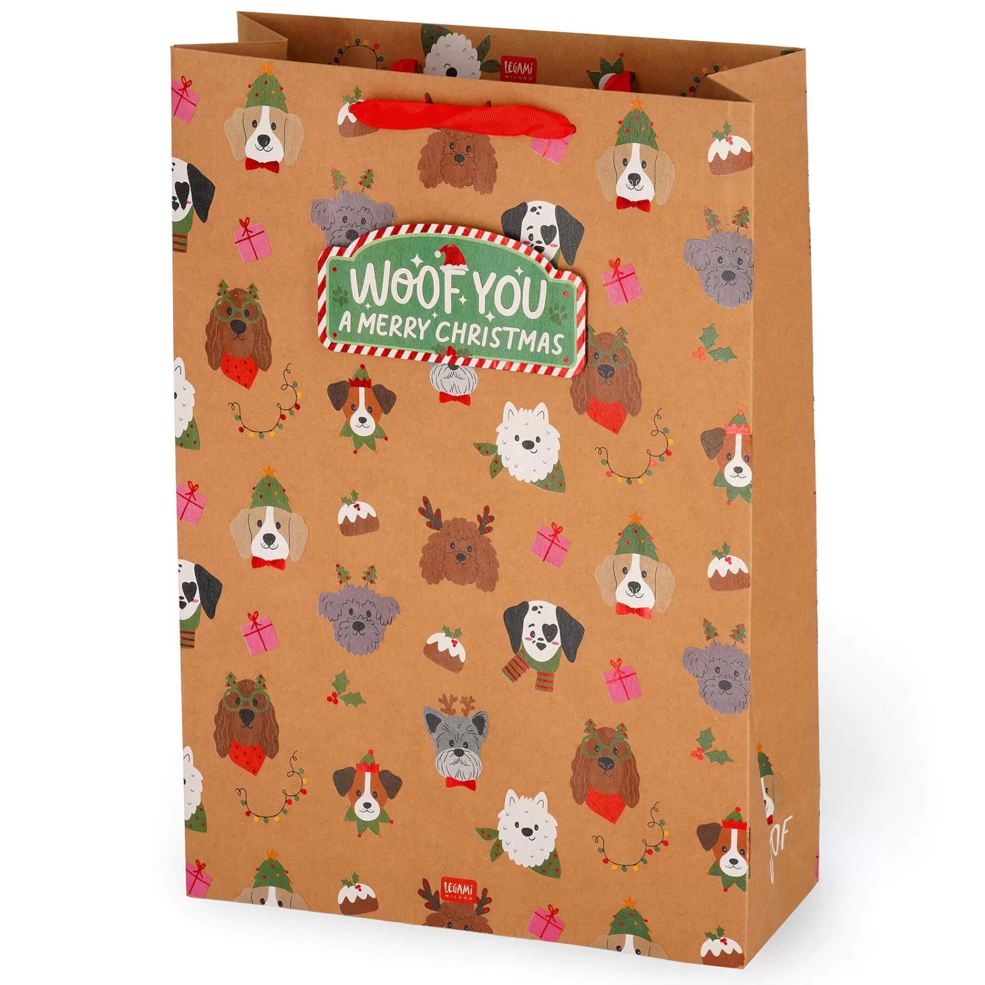 Legami Milano Sacchetto Regalo Natalizio - X-large- Sacchetti Regalo Natalizi