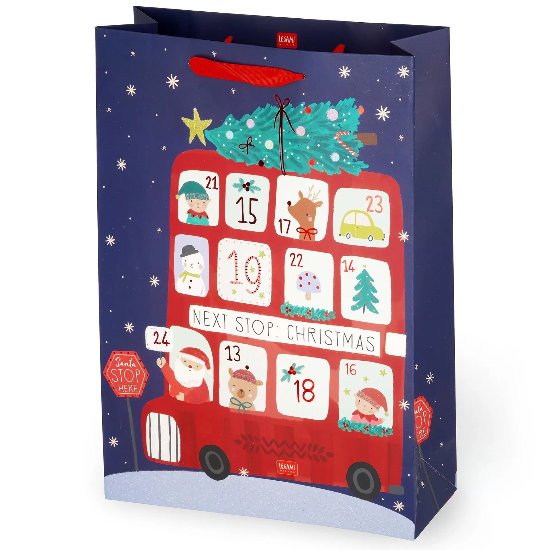 Legami Milano Sacchetto Regalo Natalizio - X-large- Sacchetti Regalo Natalizi