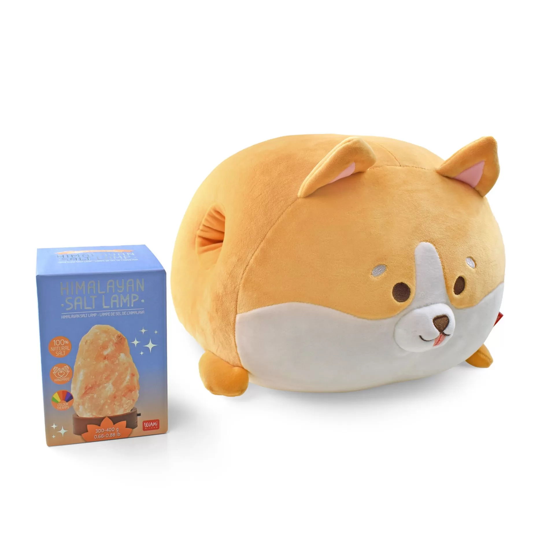 Legami Milano Set Cuscino Corgi e Himalayan Salt Lamp- Lampade | Cuscini E Coperte