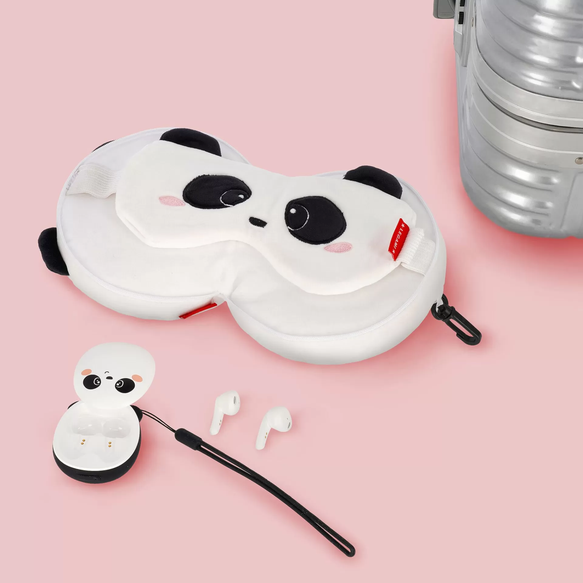 Legami Milano Set Cuscino da viaggio Panda e Cuffie wireless Panda- Auricolari E Accessori | Accessori Viaggio
