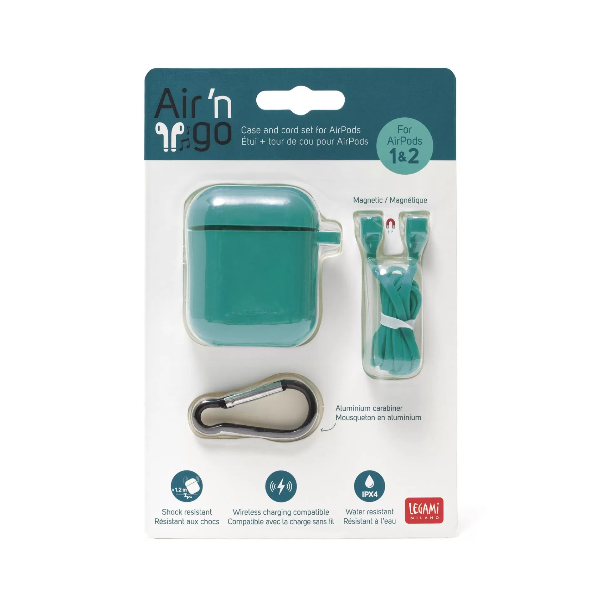 Legami Milano Set Custodia e Cordino per AirPods Pro - Air'n Go- Accessori Per Smartphone Pc Tablet