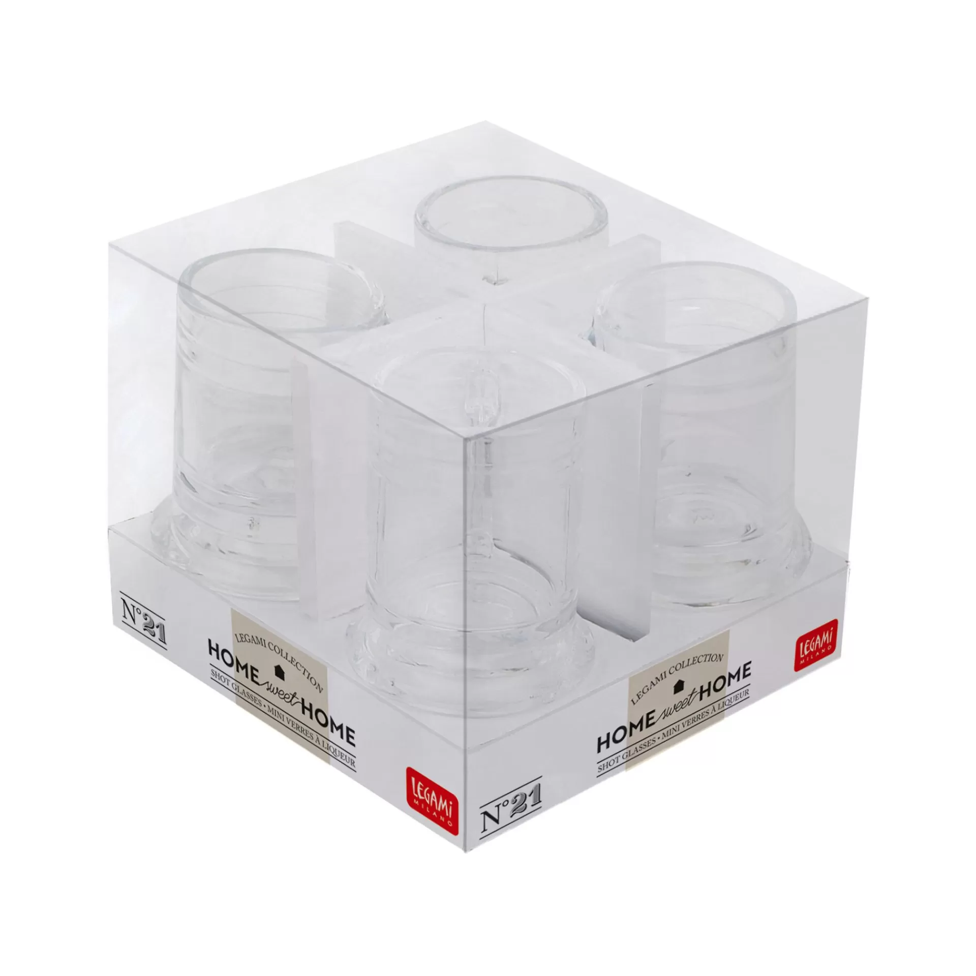 Legami Milano Set di 4 Bicchierini da Liquore- Cocktail Hour