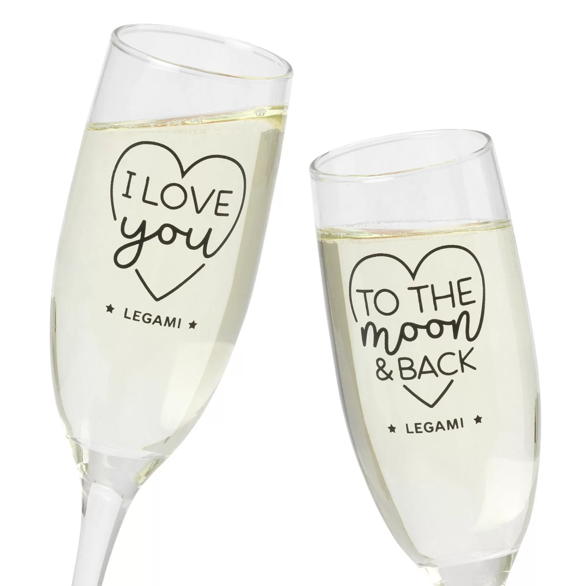 Legami Milano Set di 2 Calici - Cheers to Love- Cocktail Hour