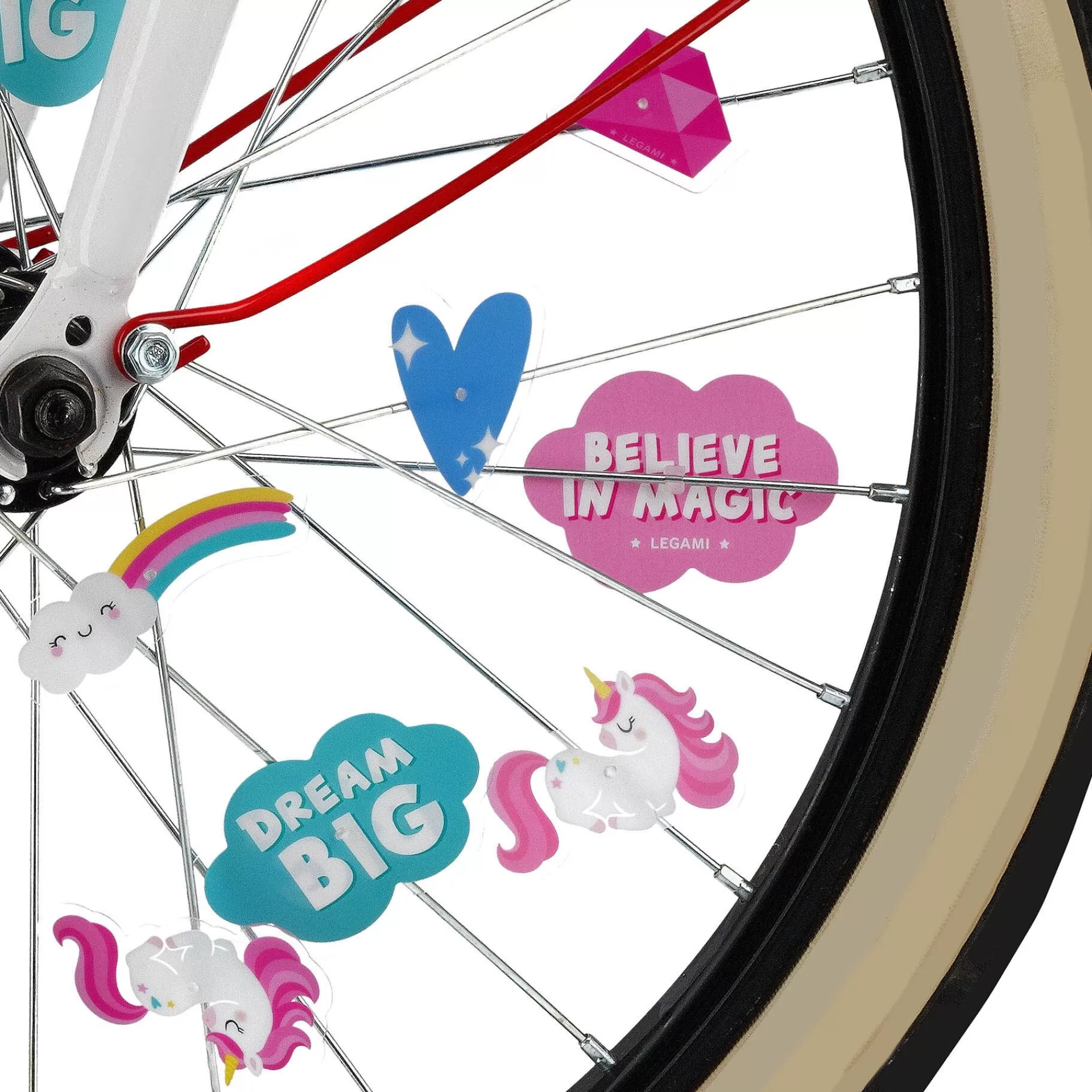 Legami Milano Set di 30 Decorazioni per i Raggi della Bicicletta- Accessori Bici