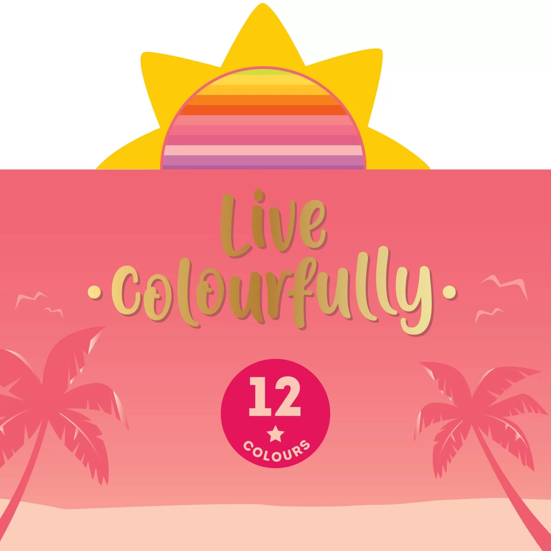 Legami Milano Set di 12 Matite Colorate - Live Colorfully- Matite E Pastelli