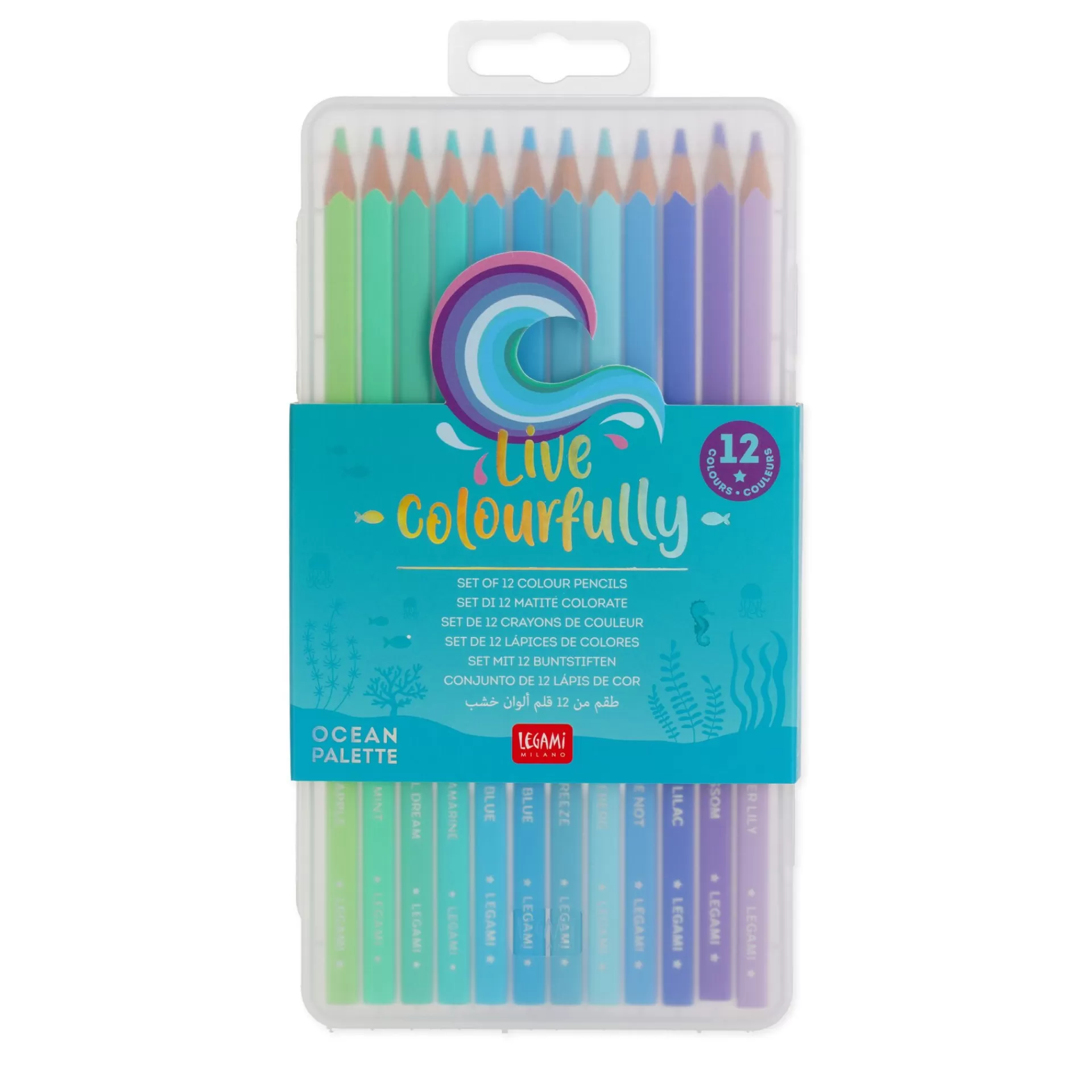 Legami Milano Set di 12 Matite Colorate - Live Colorfully- Matite E Pastelli