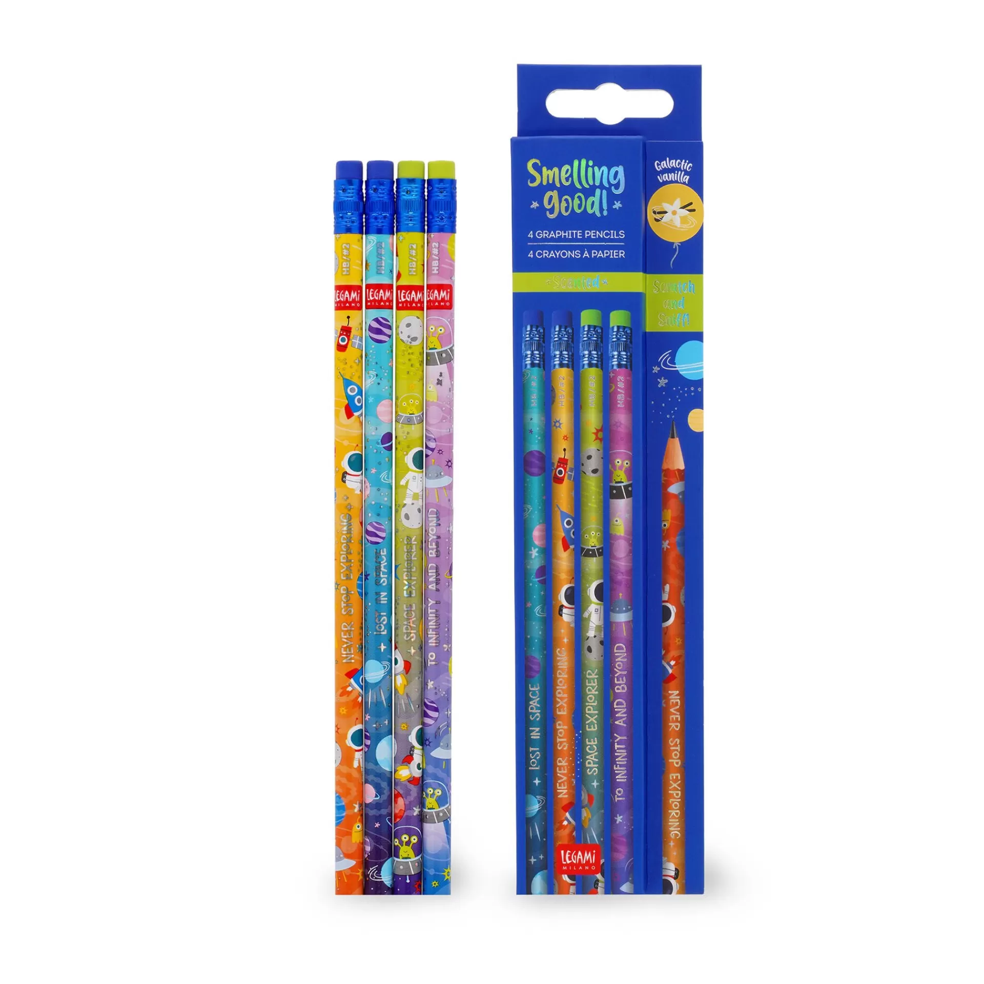 Legami Milano Set di 4 Matite HB Profumate - Smelling Good!- Matite E Pastelli