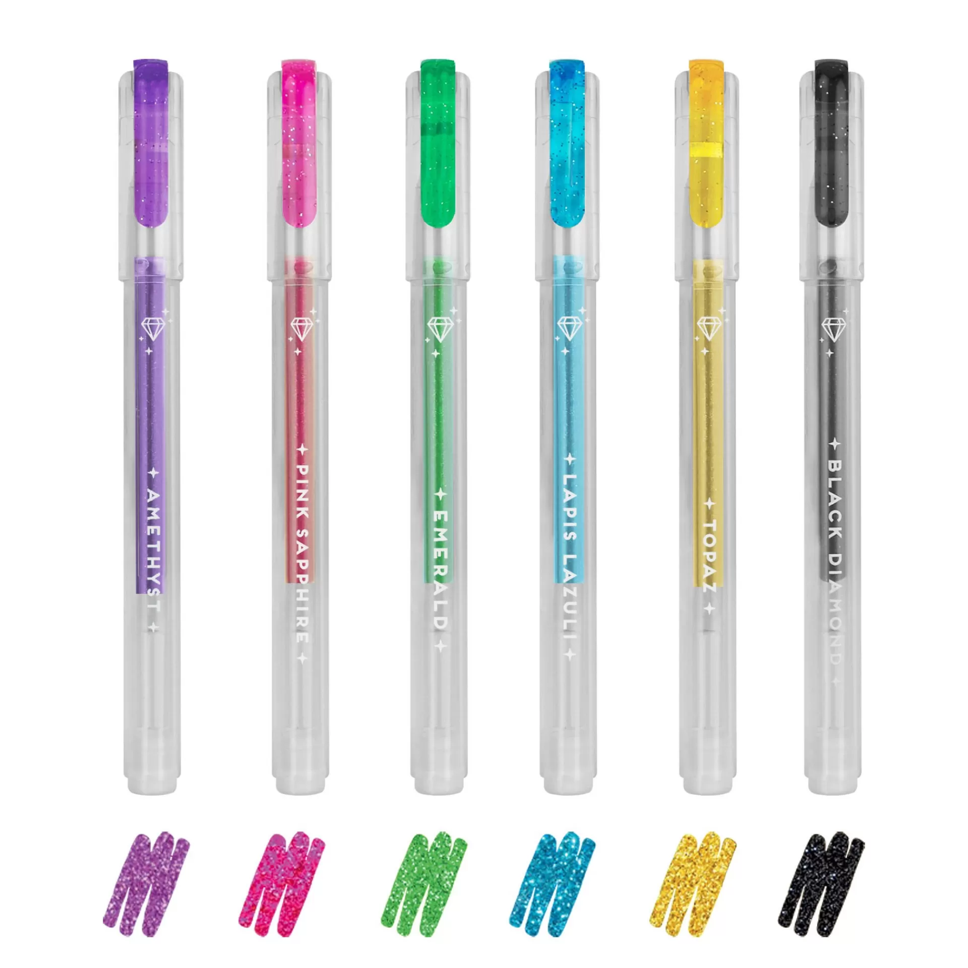 Legami Milano Set di 6 Mini Penne Gel Glitterate- Penne A Sfera E Gel