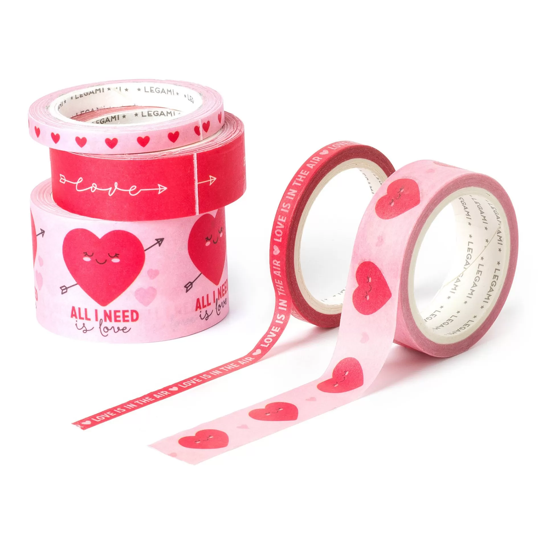 Legami Milano Set di 5 Nastri Adesivi di Carta - Tape by Tape- Altri Accessori Cartoleria