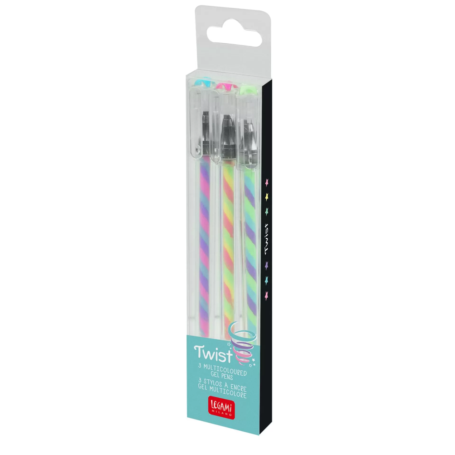 Legami Milano Set di 3 Penne Gel Multicolore - Twist- Penne A Sfera E Gel