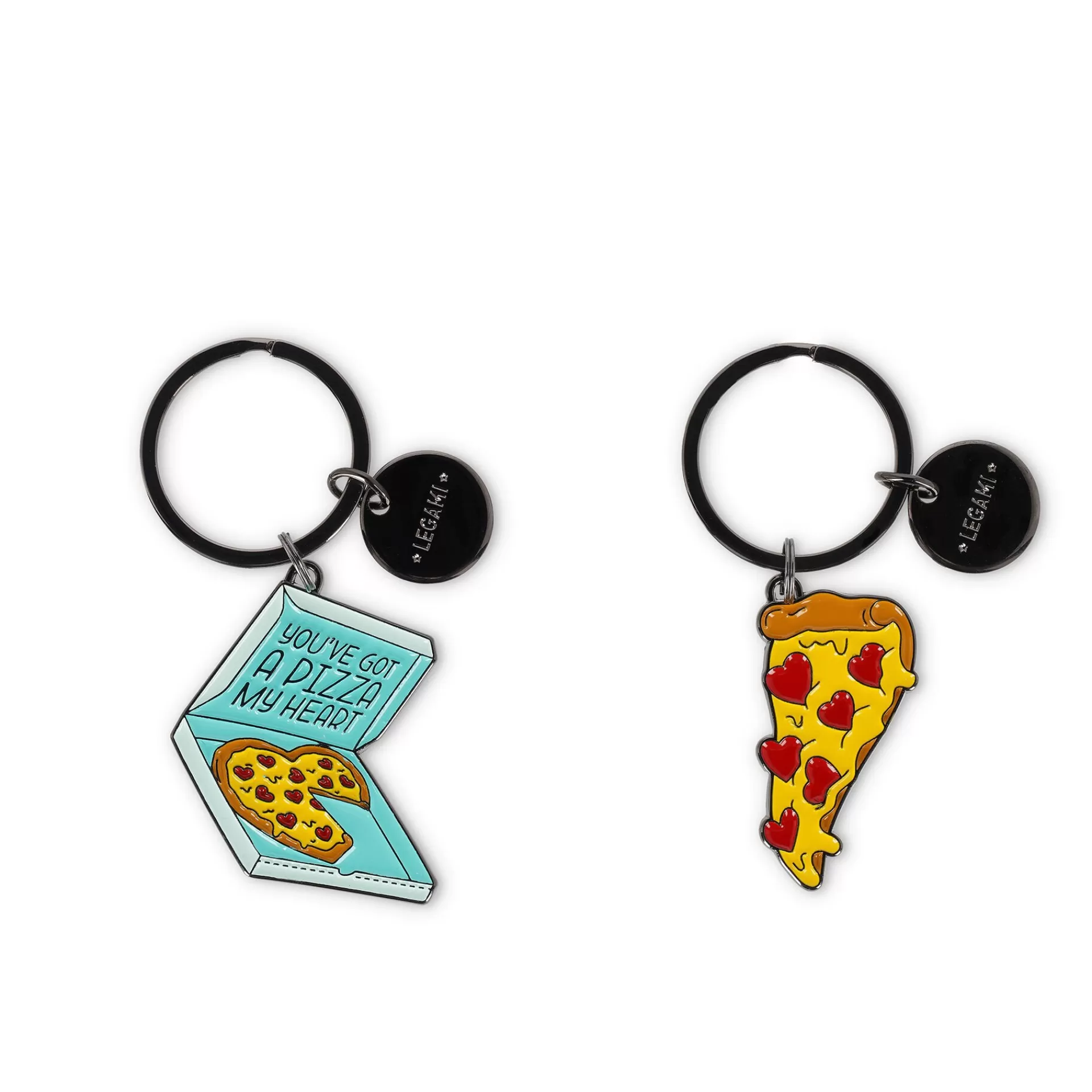 Legami Milano Set di 2 Portachiavi in Metallo Smaltato - What a Key Ring!- Portachiavi