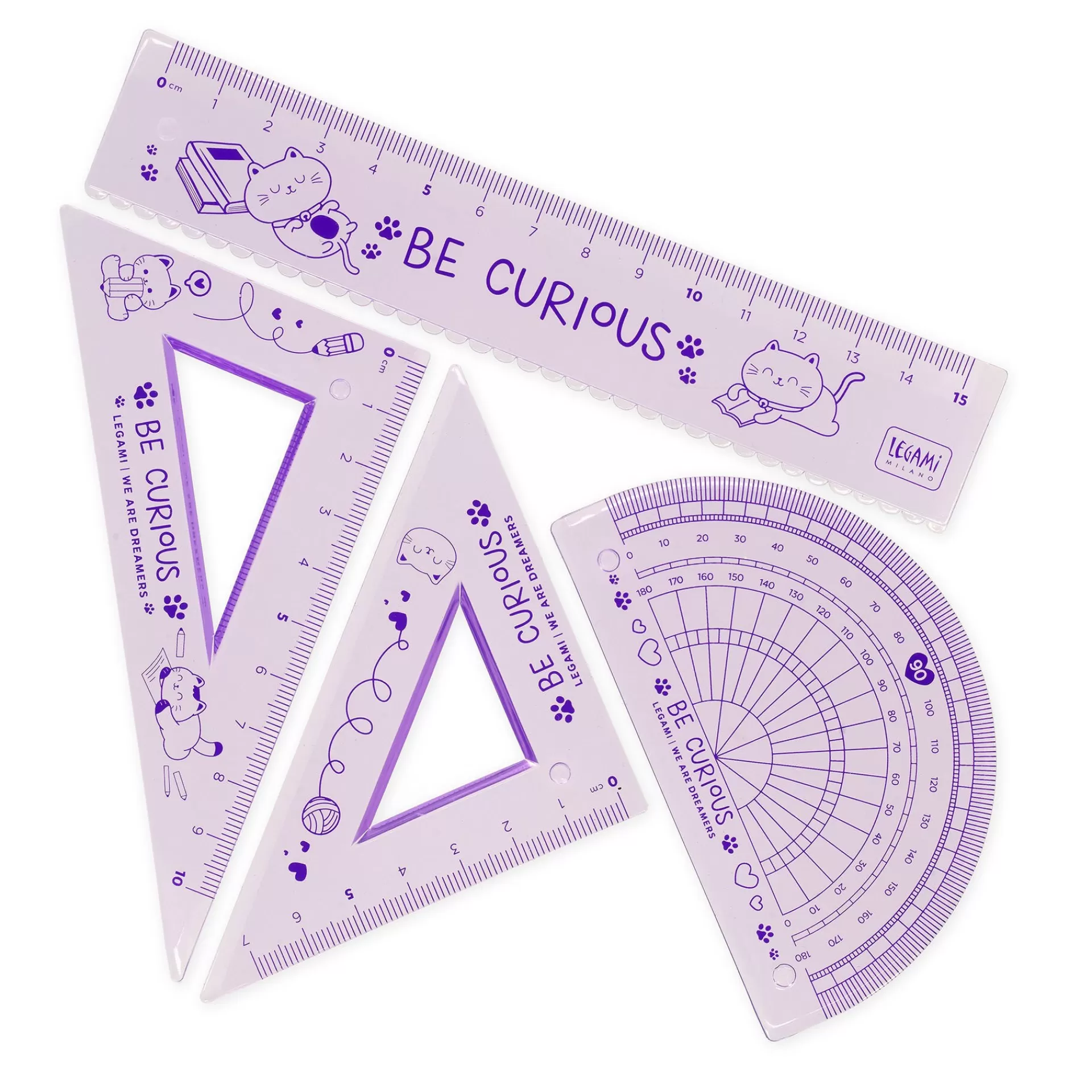 Legami Milano Set di Geometria - You Rule!- Altri Accessori Cartoleria | Righelli