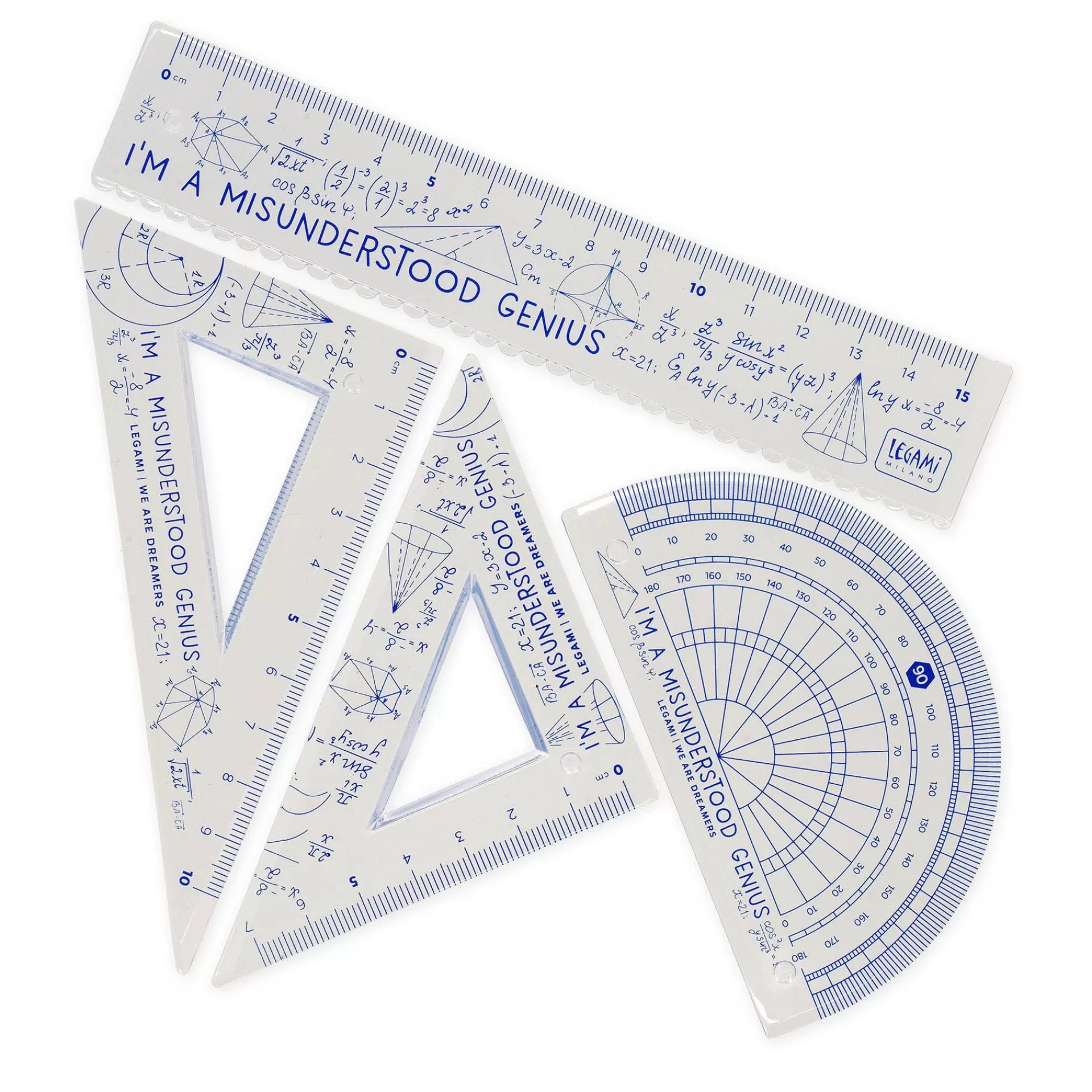 Legami Milano Set di Geometria - You Rule!- Altri Accessori Cartoleria | Righelli