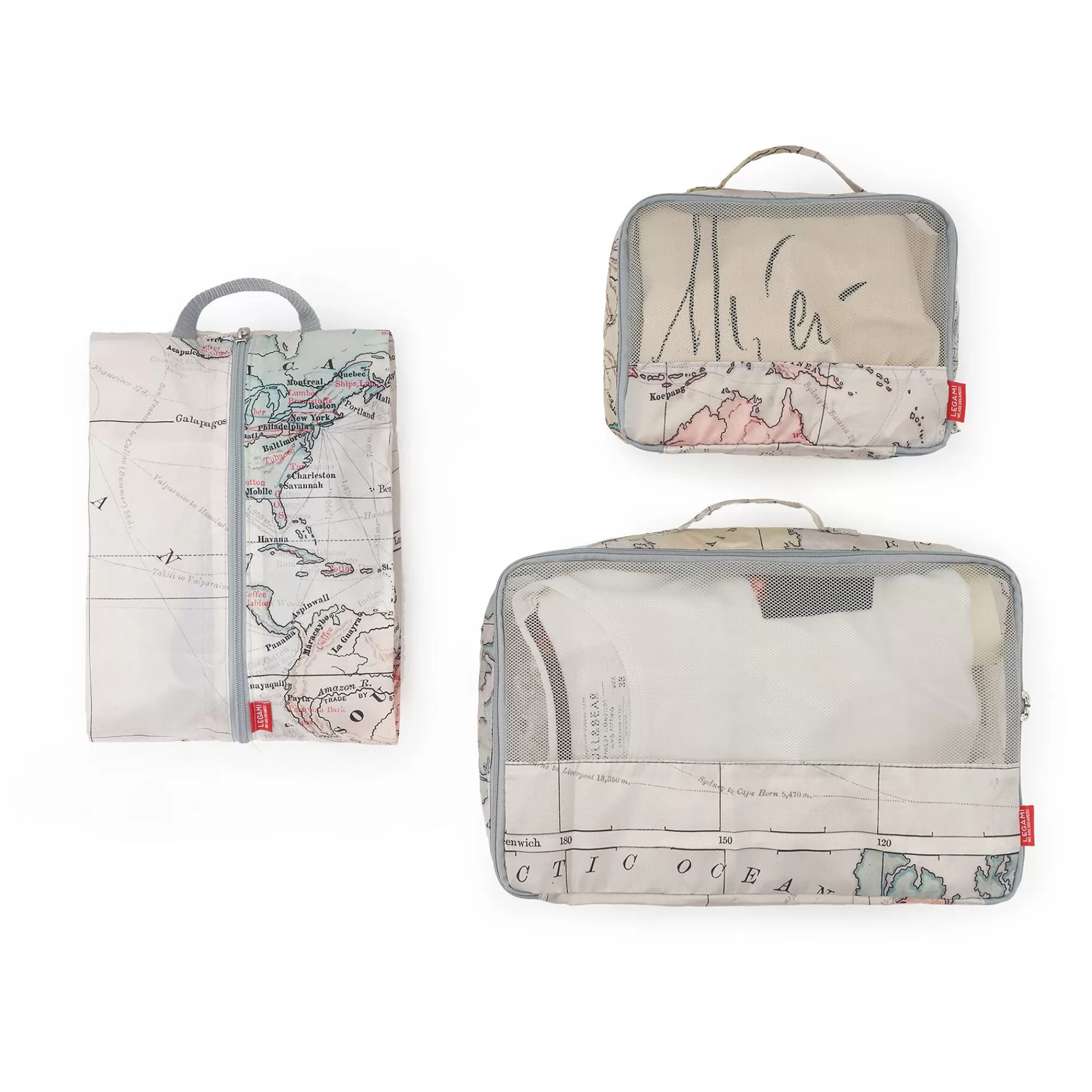 Legami Milano Set di tre buste da viaggio - Travel Organizer- Accessori Viaggio