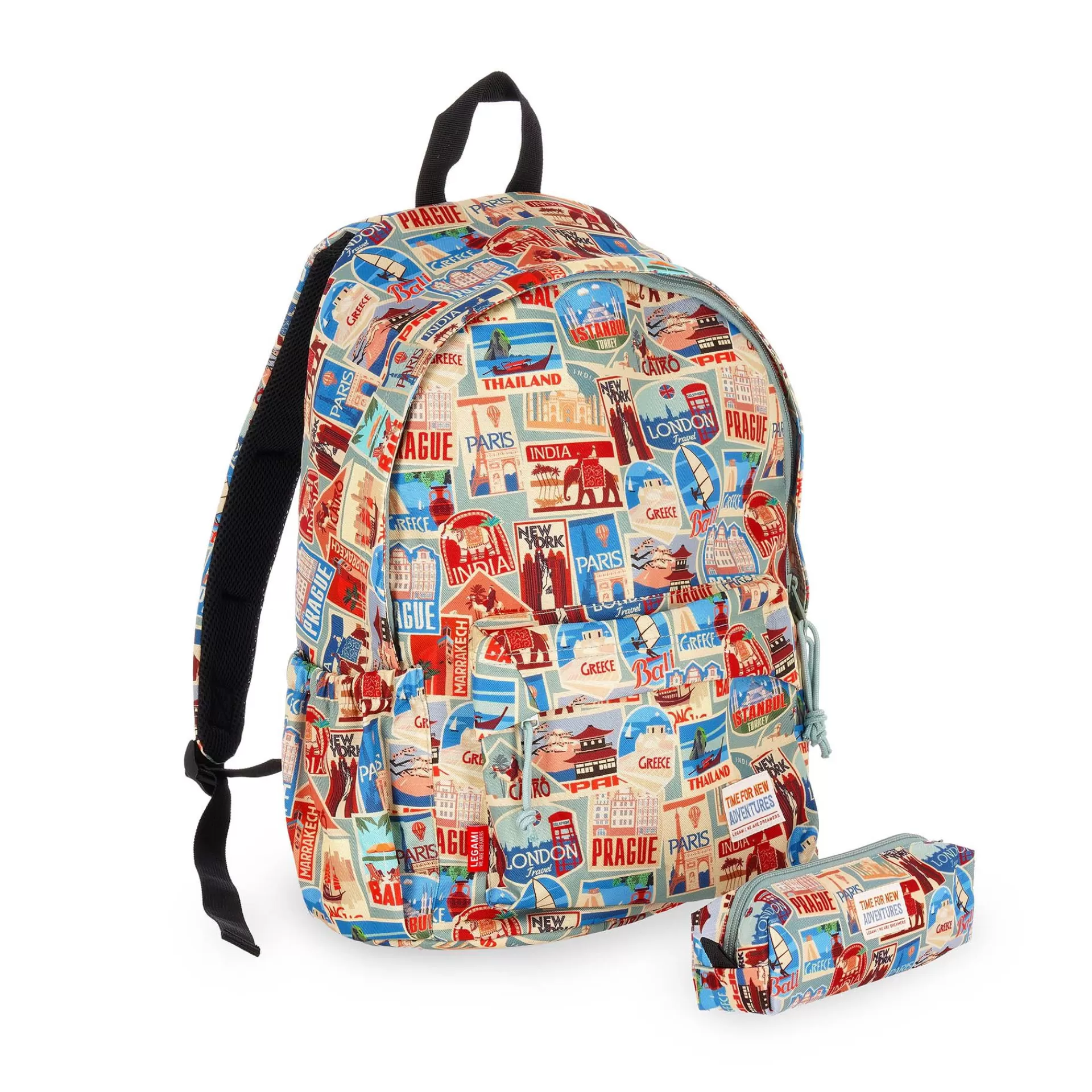 Legami Milano Set Zaino e Astuccio Travel Stickers- Zaini | Astucci