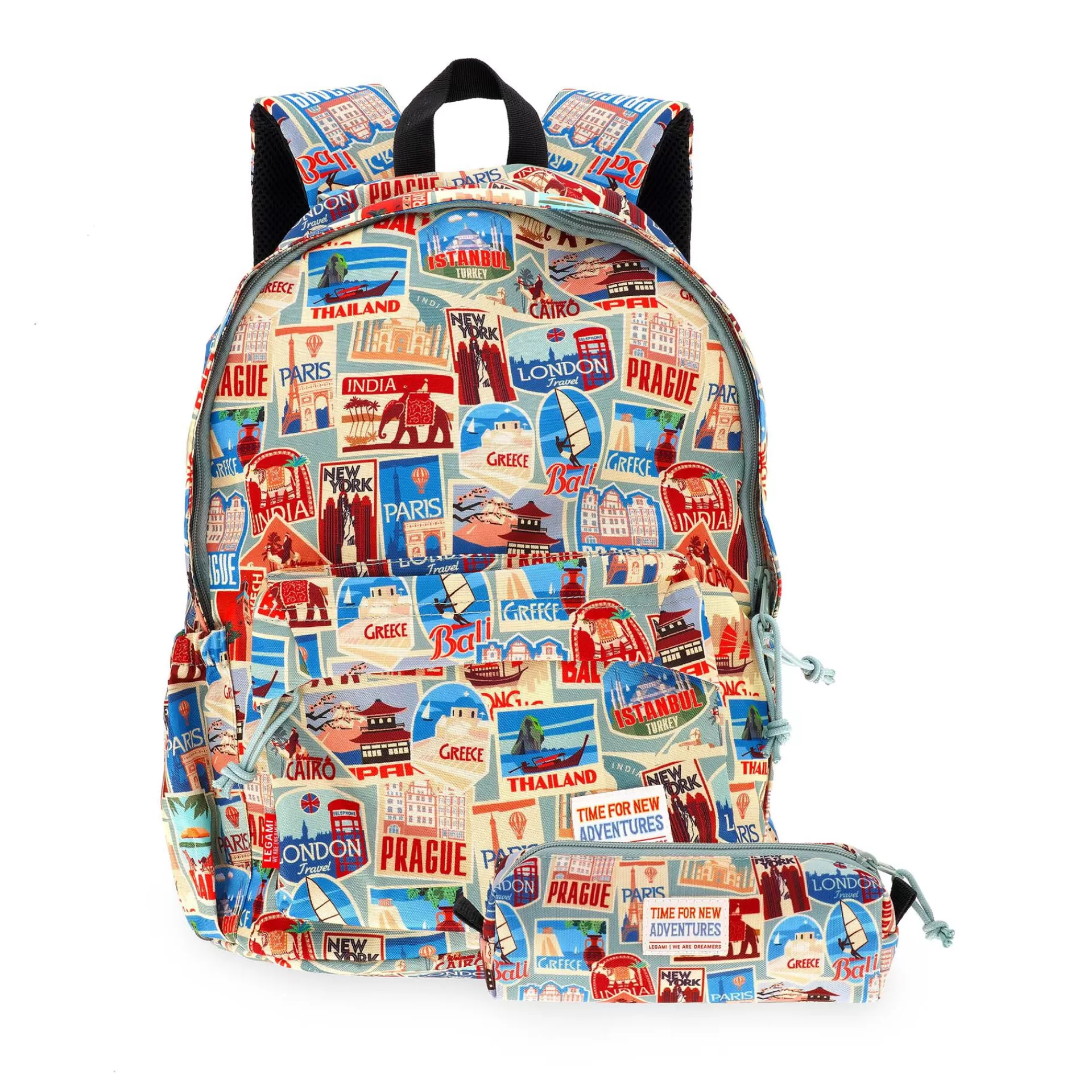 Legami Milano Set Zaino e Astuccio Travel Stickers- Zaini | Astucci