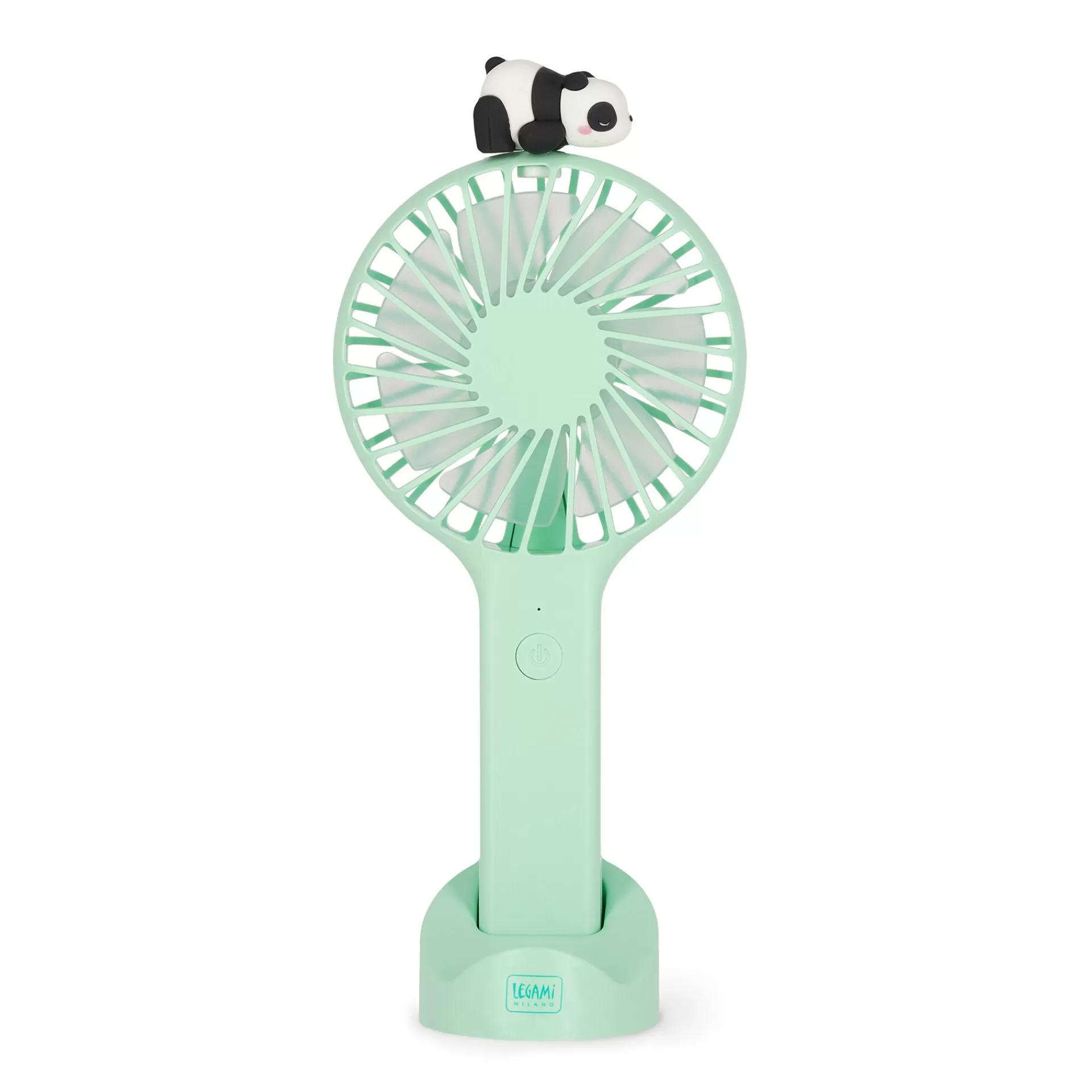 Legami Milano Ventilatore Portatile Ricaricabile con Base - Mini Fan- Accessori Da Spiaggia