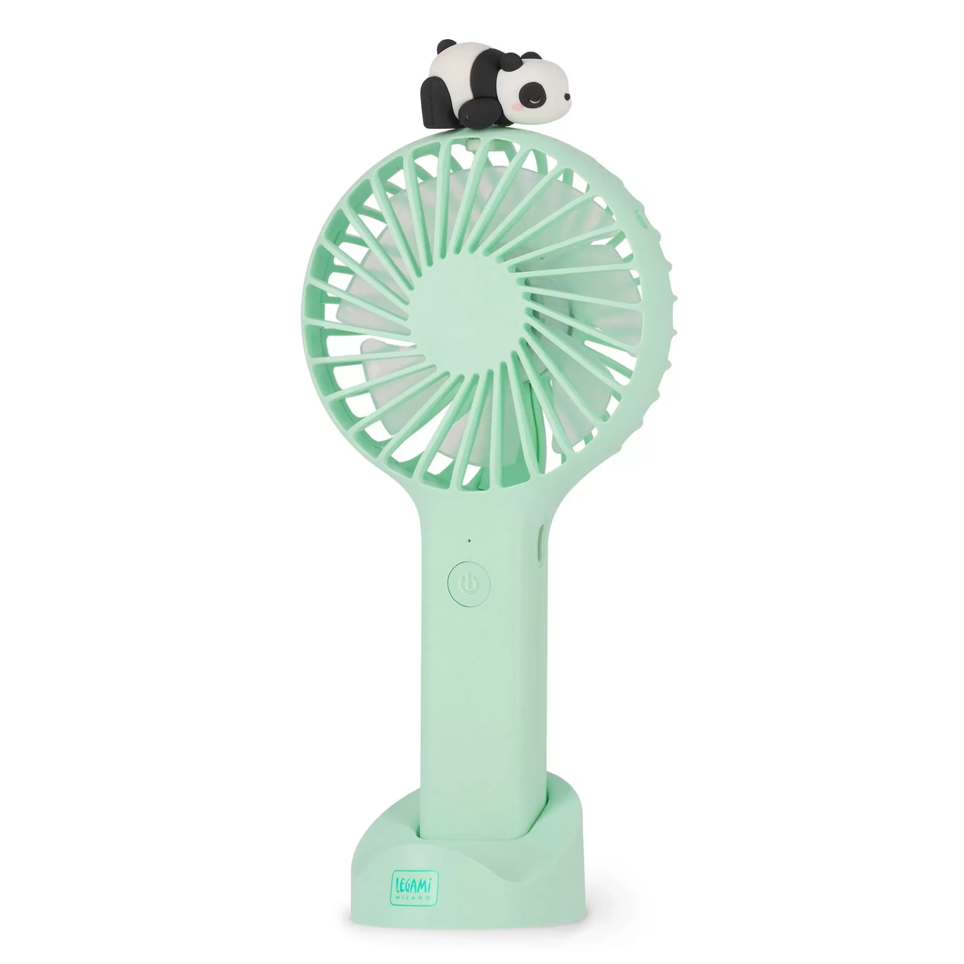 Legami Milano Ventilatore Portatile Ricaricabile con Base - Mini Fan- Accessori Da Spiaggia